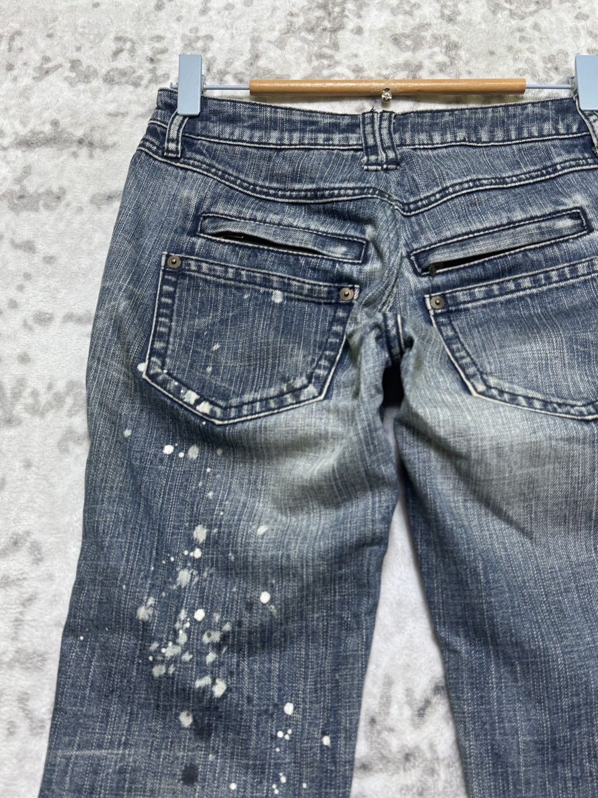 5351 POUR LES FEMMES Archive 5351 Pour Les Fammes Distressed Slim Biker jeans Size 26" / US 2 / IT 38 - 10 Thumbnail