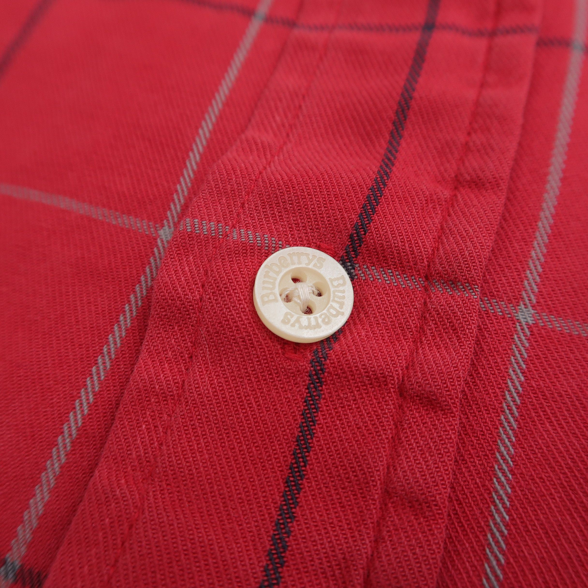 Burberry Vintage 90s Burberry Nova Check Old Red Shirt Size US L / EU 52-54 / 3 - 7 Thumbnail