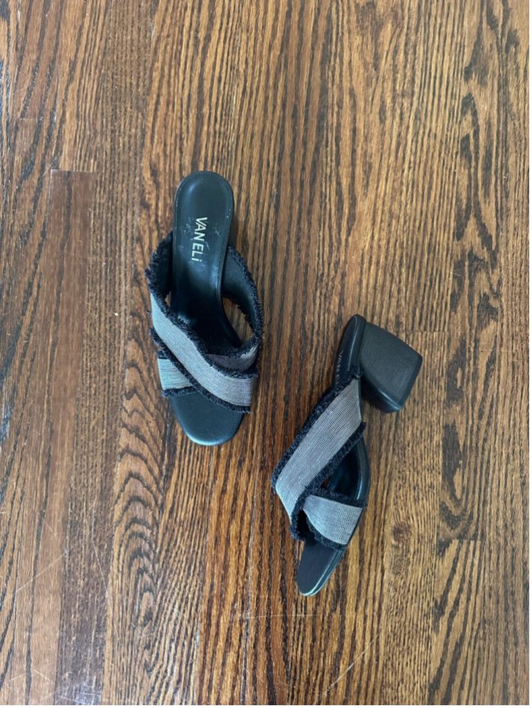 VANELI Women's Vaneli Mules Size 8.5W Black and Gray Size US 8.5 / IT 38.5 - 1 Thumbnail
