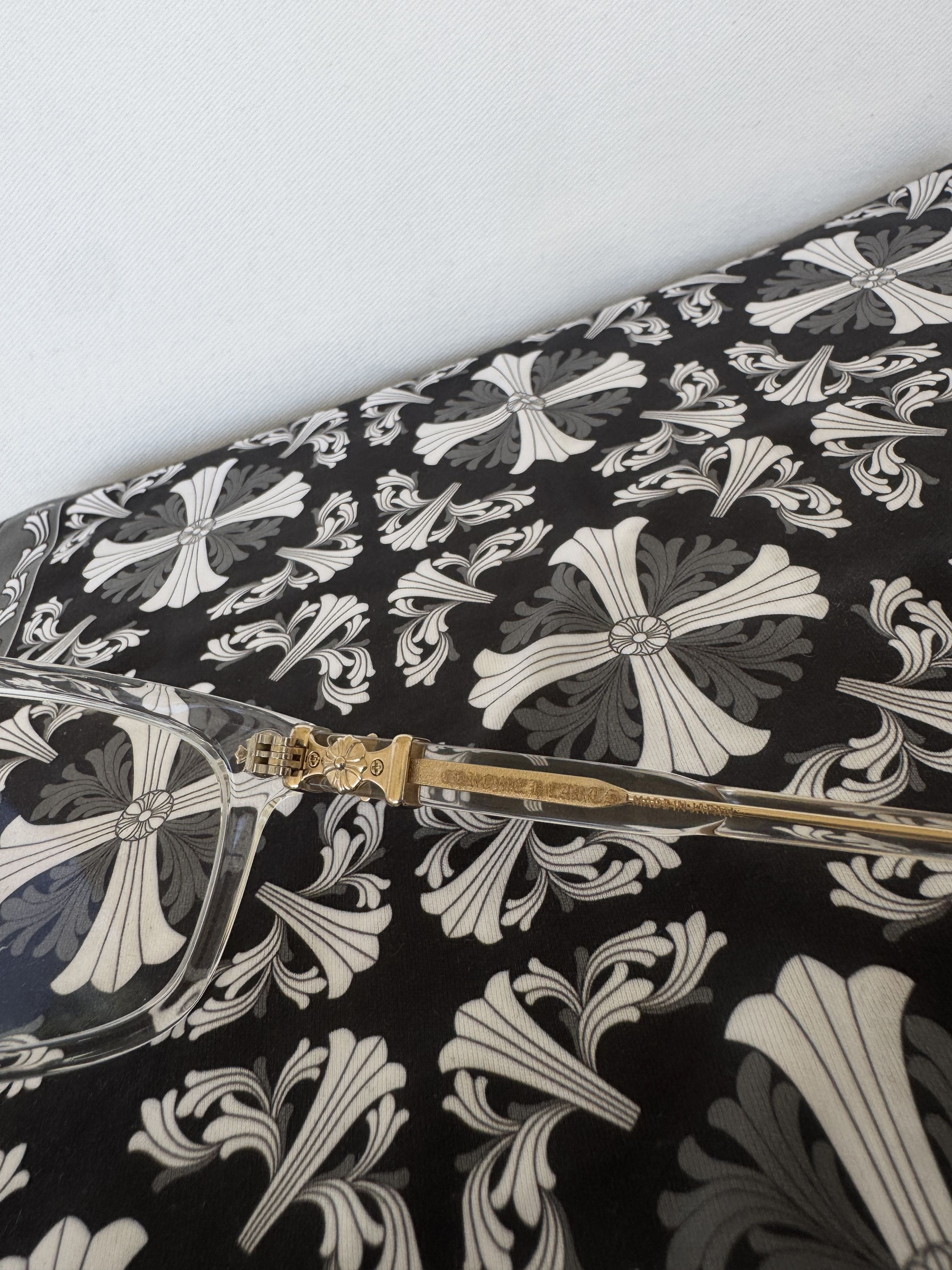 Chrome Hearts CHROME HEARTS COX UCKER GLASSES WITH GOLD HARDWARE Size ONE SIZE - 12 Thumbnail