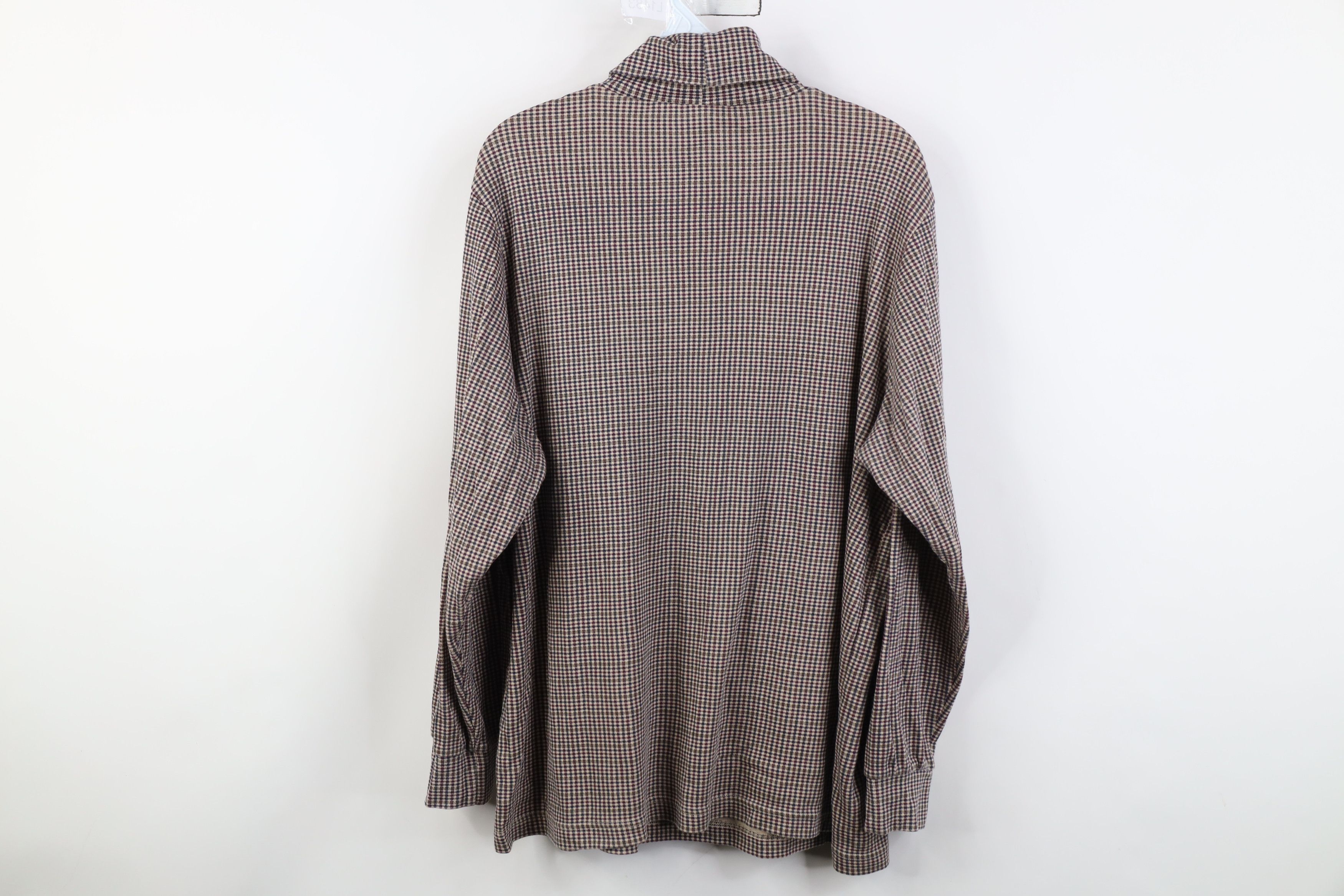 Vintage Vintage 90s Streetwear Long Sleeve Turtleneck T-Shirt Plaid Size XXL / US 16-18 / IT 52-54 - 7 Thumbnail