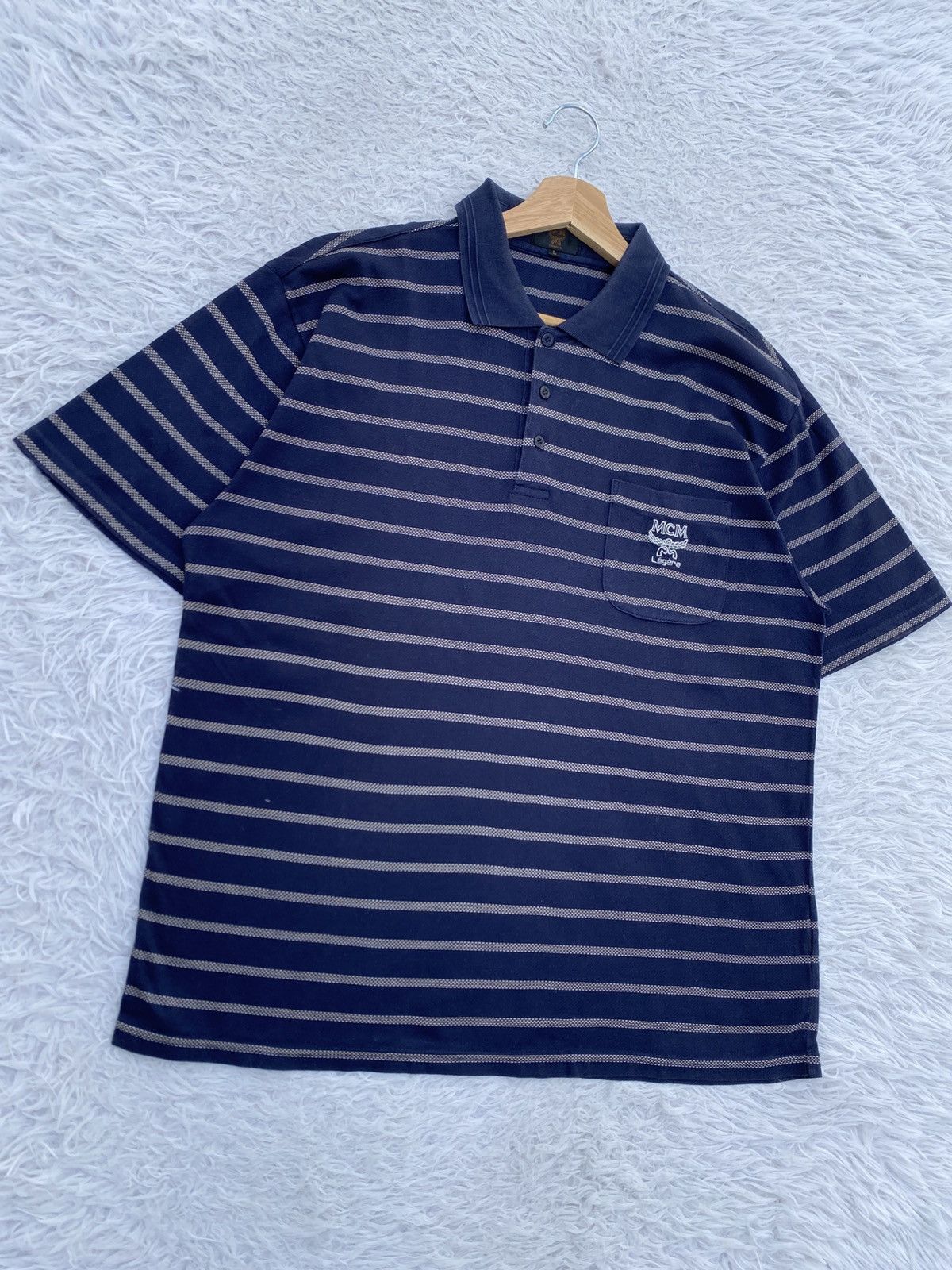 MCM Rare Vintage MCM Legere Stripes Polo Shirt Size US L / EU 52-54 / 3 - 3 Thumbnail