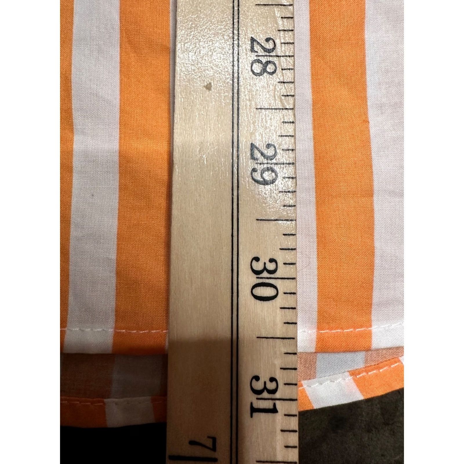 Talbots TALBOTS PLUS WOMENS 1X BUTTON UP LS SHIRT ORANGE STRIPE CLASSIC Size XL / US 12-14 / IT 48-50 - 4 Thumbnail