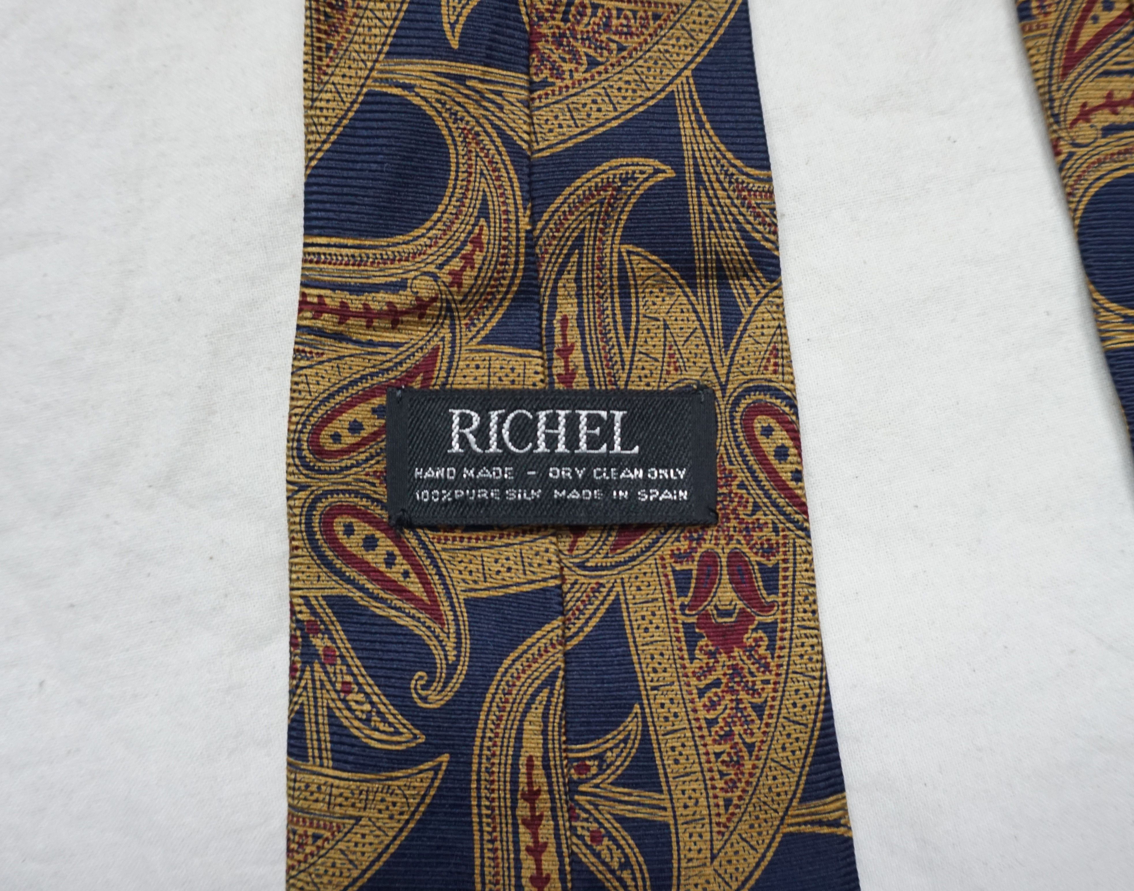 Other 80's Richel paisley Pattern Necktie Size ONE SIZE - 3 Thumbnail