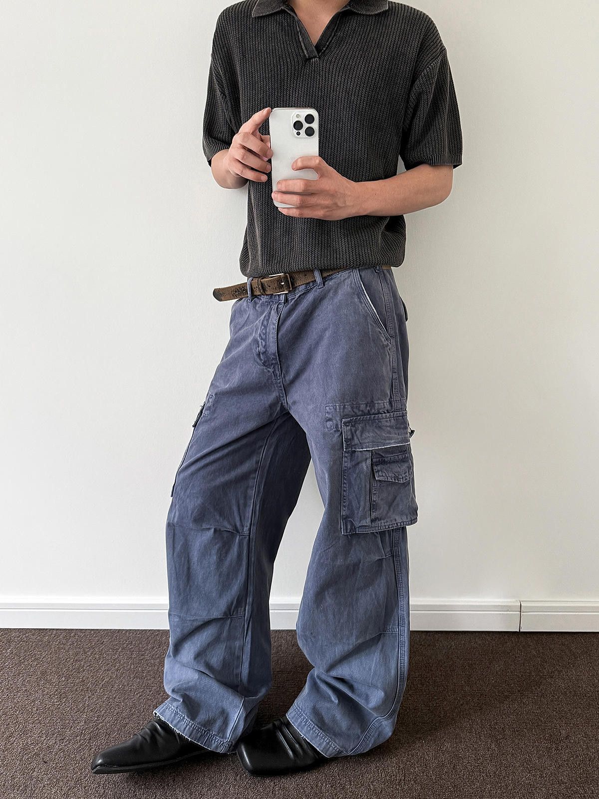 Vintage Multi Pocket Blue Cargo Pants Size US 32 / EU 48 - 4 Thumbnail