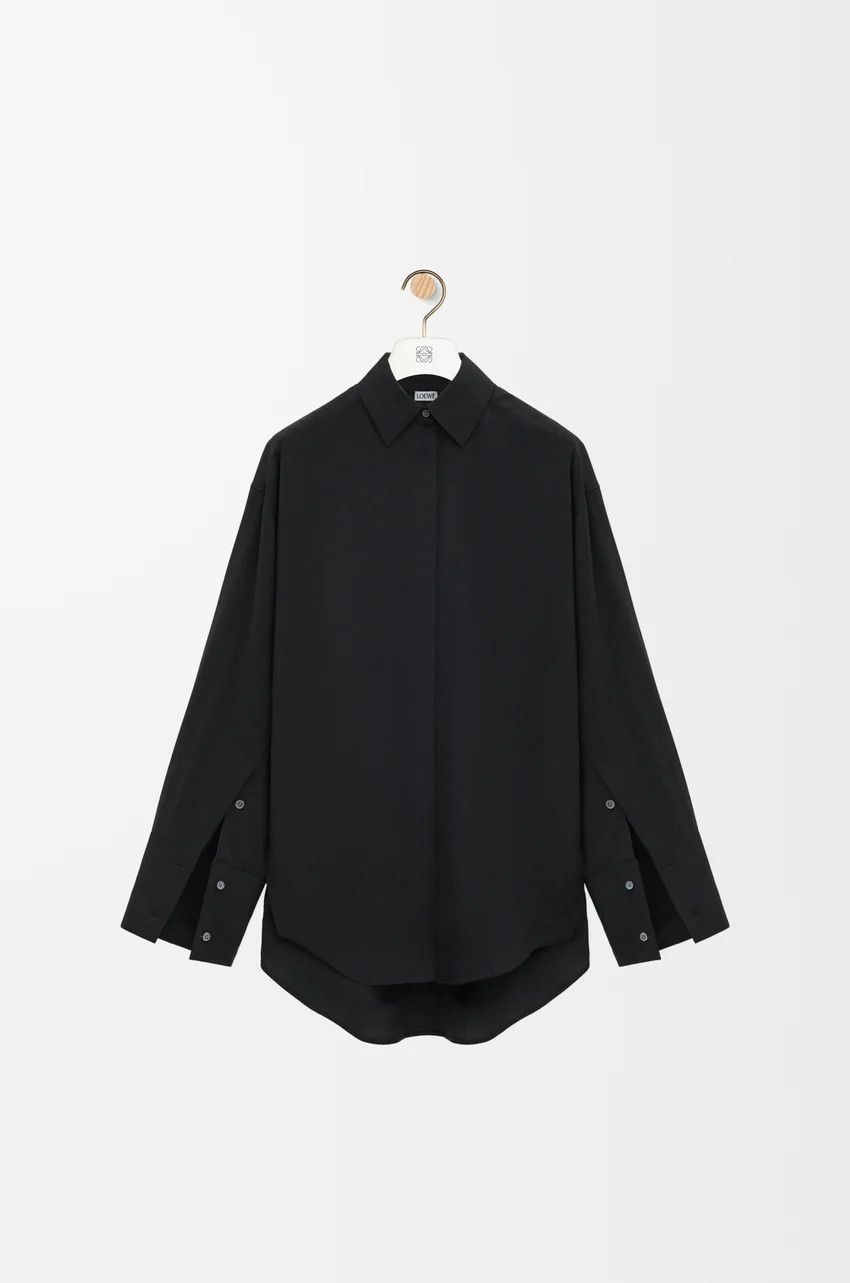 Loewe o1loc1c0525 Shirt In Wool in Black Size M / US 6-8 / IT 42-44 - 1 Thumbnail