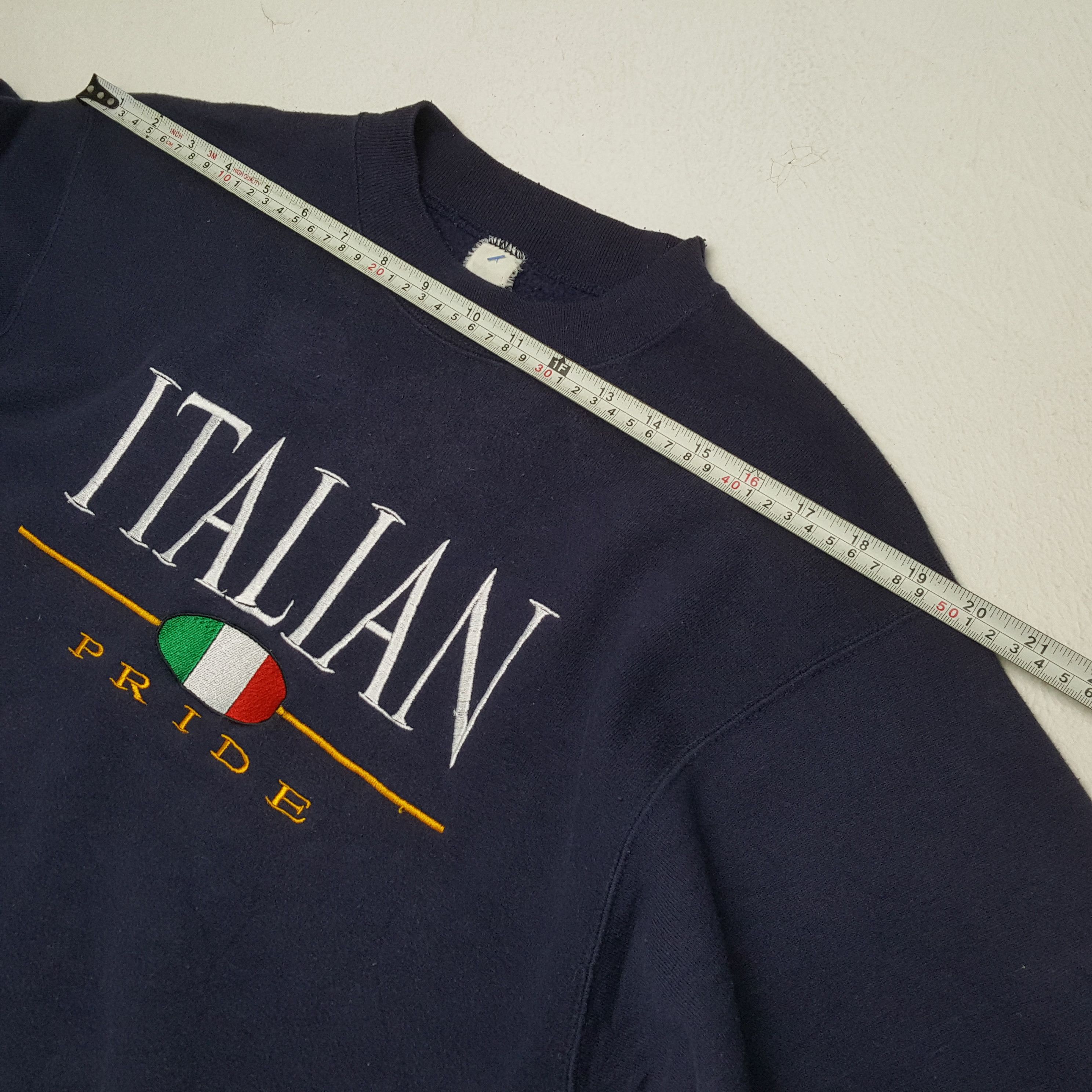 Vintage ITALIAN PRIDE Embroidery Design Vintage Sweatshirt Size US S / EU 44-46 / 1 - 4 Thumbnail