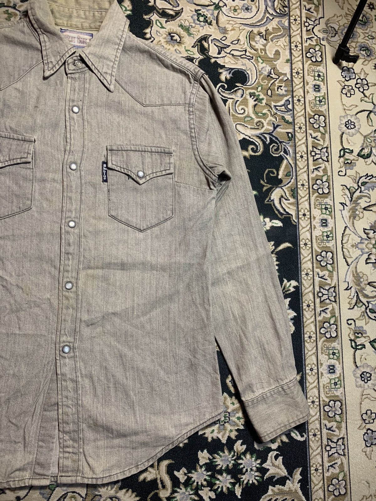 Blue Blue Japan × Japanese Brand × Vintage VINTAGE BLUE BLUE JAPAN WESTERN DENIM BUTTON UP Size US XS / EU 42 / 0 - 4 Thumbnail