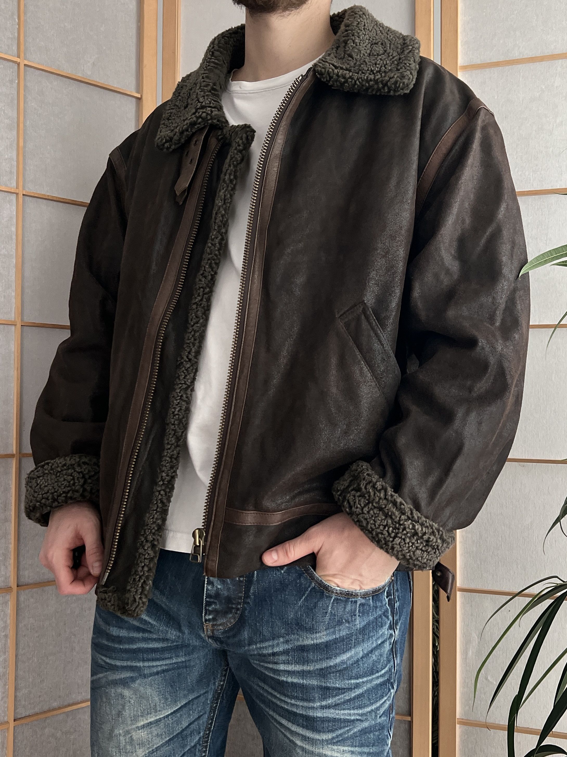 Genuine Leather 14th Addiction Yohji Yamamoto style leather aviator jacket Size US XL / EU 56 / 4 - 25 Thumbnail