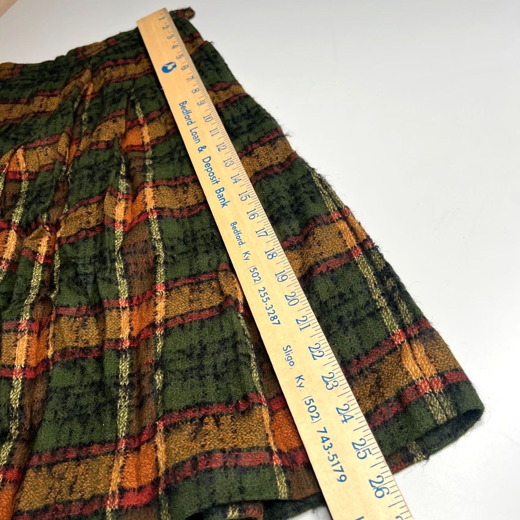 Vintage VINTAGE 1940s Wool Plaid Skirt UNIONMADE ACWA Falcon Zipper USA Wool Pattern Plaid Skirt AS-IS Women/Men? Size 28" / US 6 / IT 42 - 2 Thumbnail