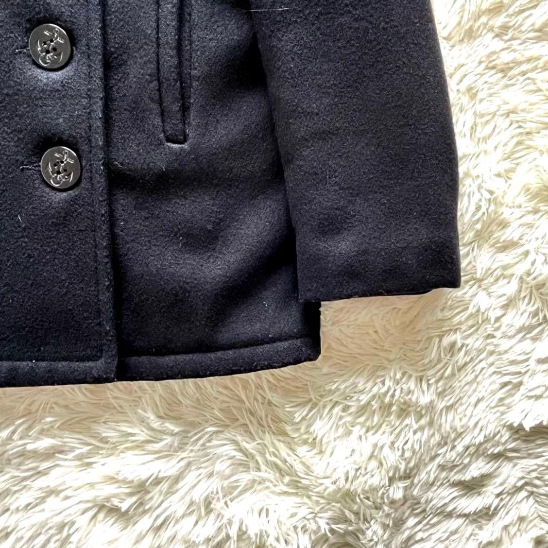 Schott Schott U.S. 740N Pea Coat Jacket Blouson Men Size 14 Black - Coat Size US L / EU 52-54 / 3 - 2 Thumbnail