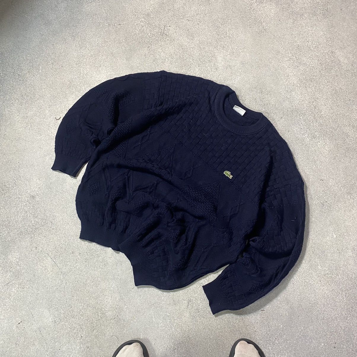 Vintage Lacoste Sweater Wool Knit Baggy 90s