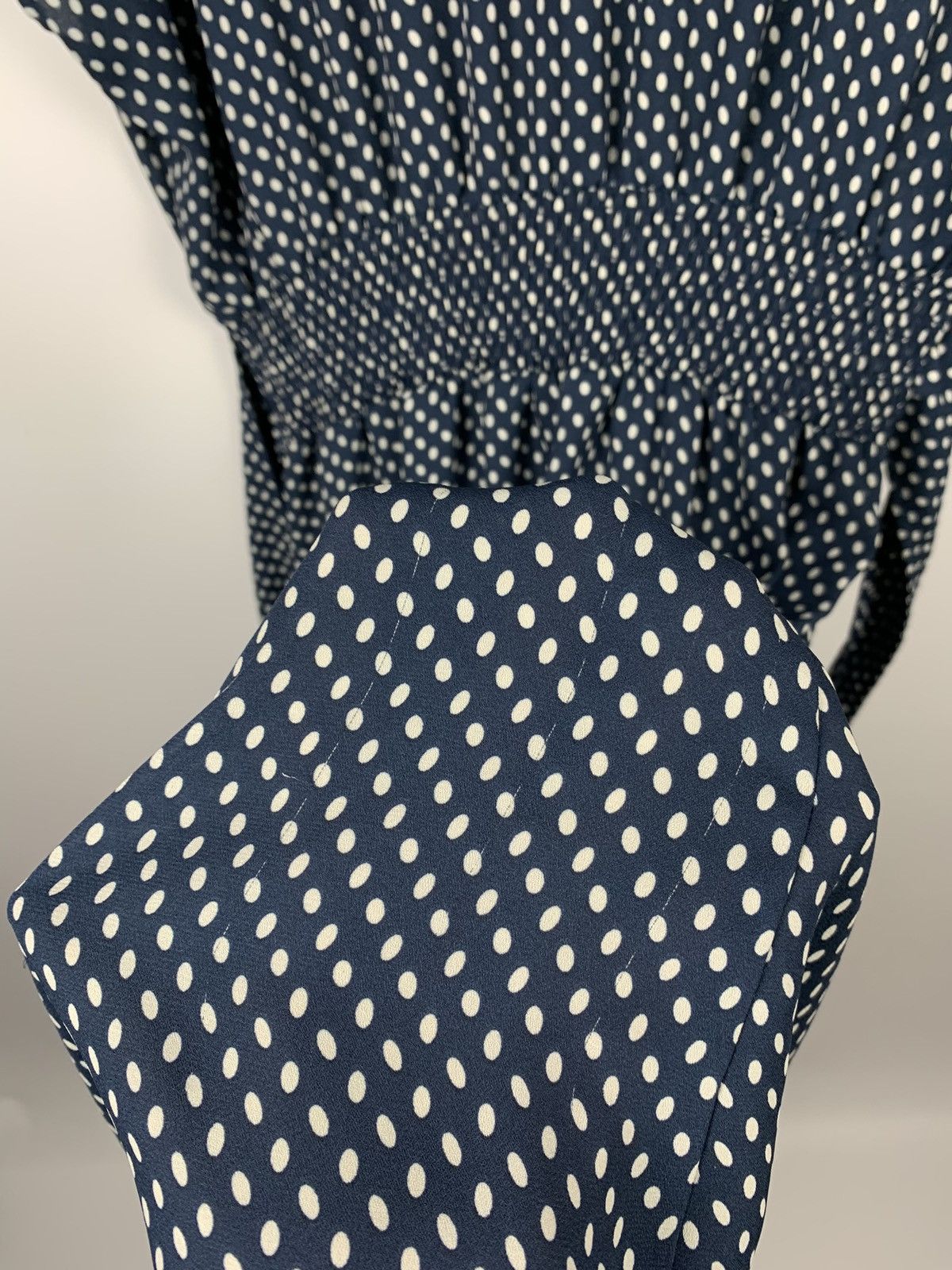 Max Mara Max Studio Polka Dot Midi Dress Women’s Size L Blue Size L / US 10 / IT 46 - 13 Thumbnail