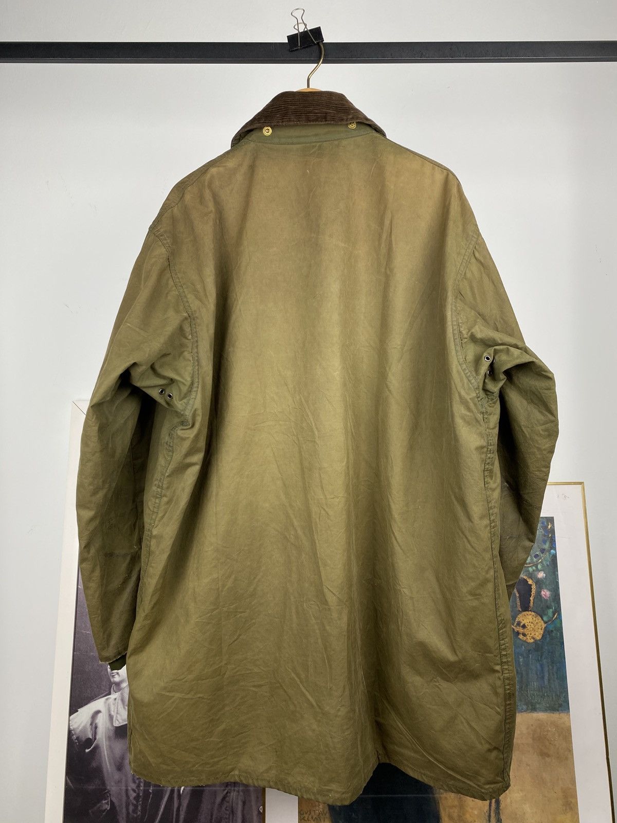 Barbour Vintage Sunfaded Barbour Border Waxed Jacket Made in England Size US XL / EU 56 / 4 - 3 Thumbnail