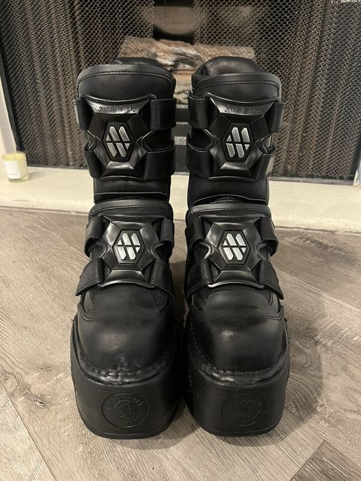 New Rock New Rock newrock Leather Biker Boots EU44 | Grailed