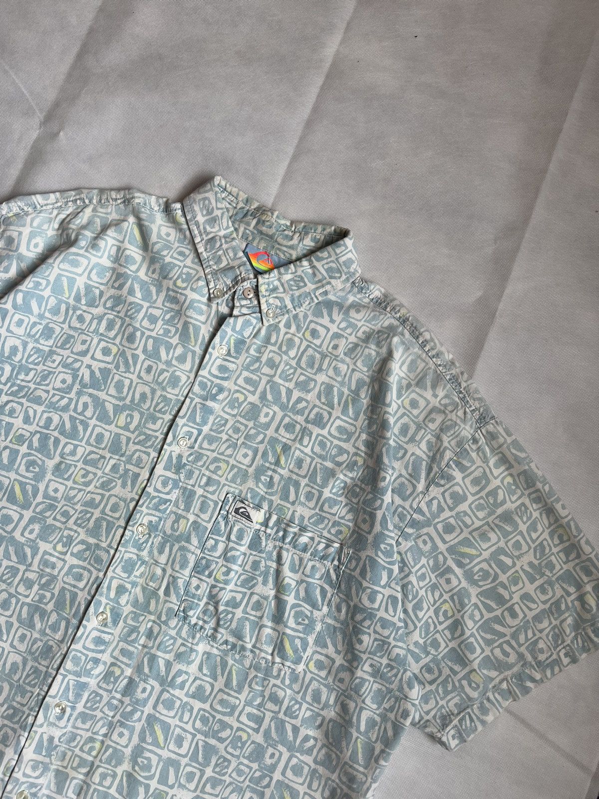 Quiksilver Vintage 90s Quiksilver Overprint Hawaiian Button Up Size US L / EU 52-54 / 3 - 5 Thumbnail