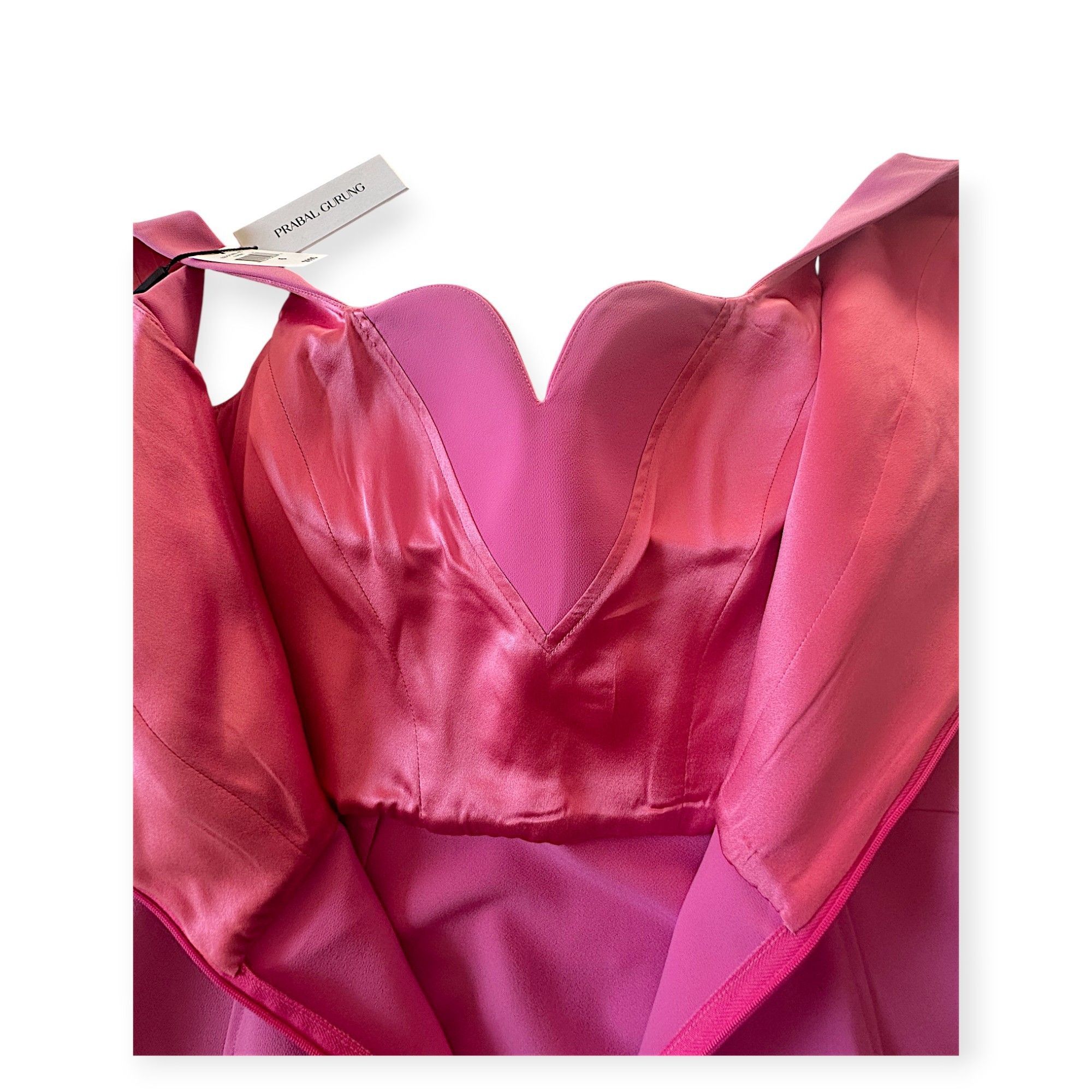 Prabal Gurung NWT Prabal Gurung Pink Sculpted Sweetheart Sheath Midi Dres Size M / US 6-8 / IT 42-44 - 13 Thumbnail