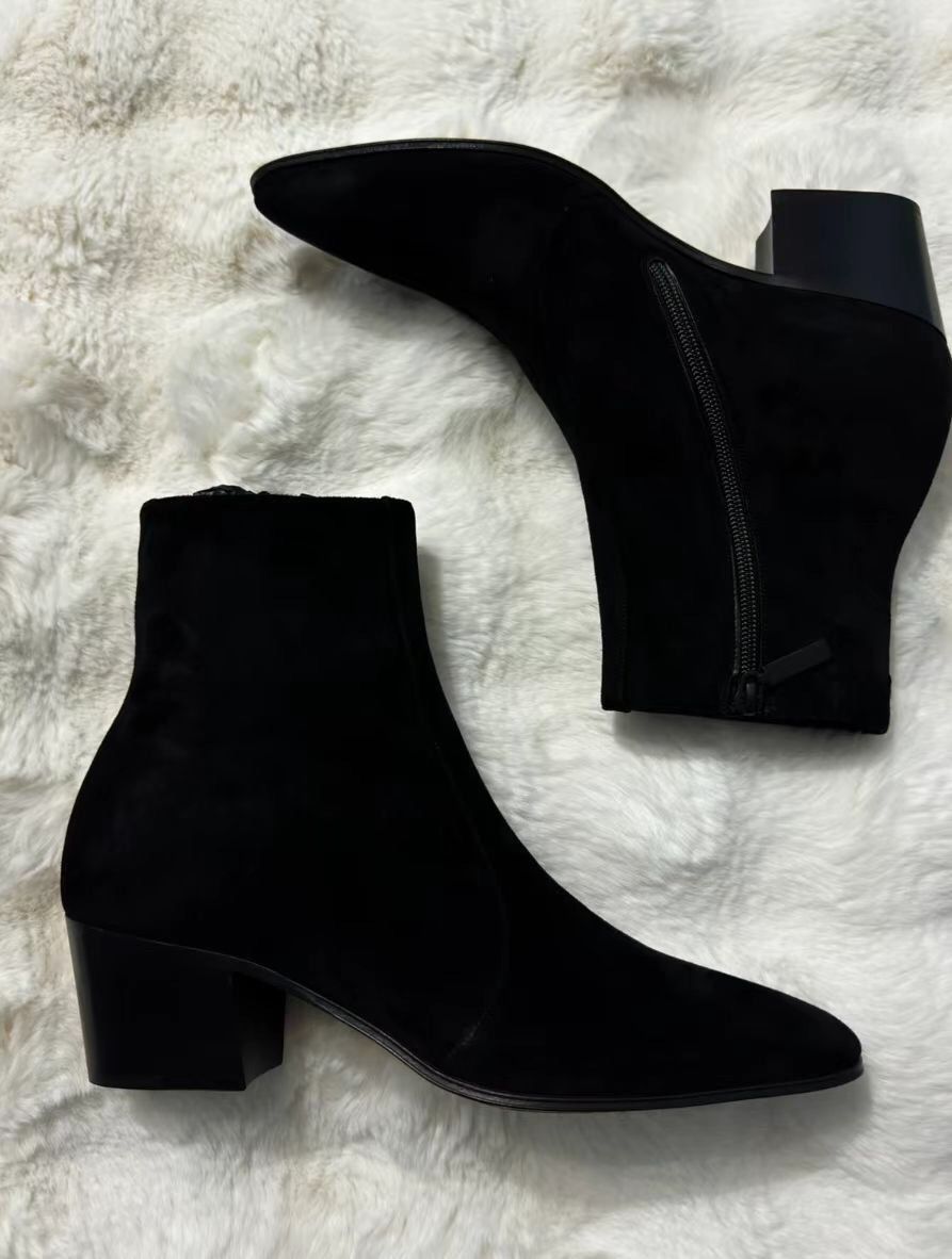 Saint Laurent Suede Chelsea Boots