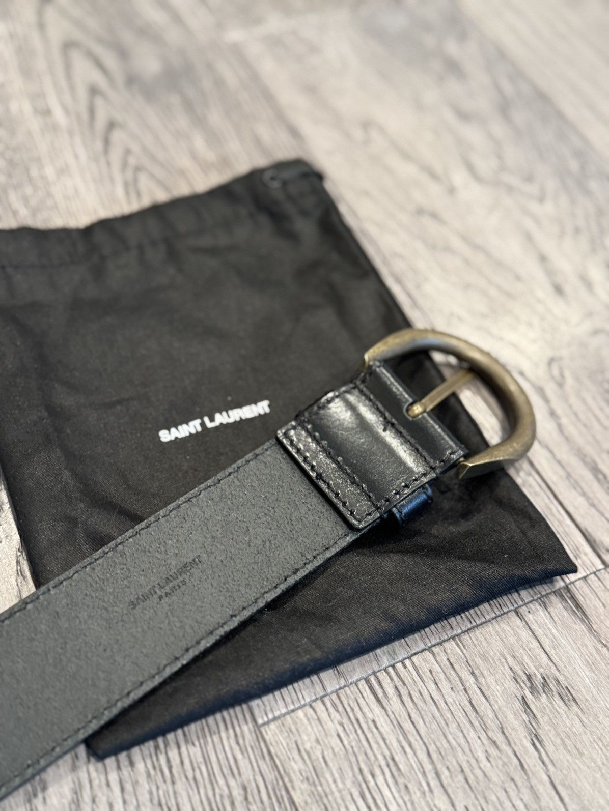 Saint Laurent Paris Saint Laurent Paris Men’s Leather Belt Size ONE SIZE - 11 Thumbnail