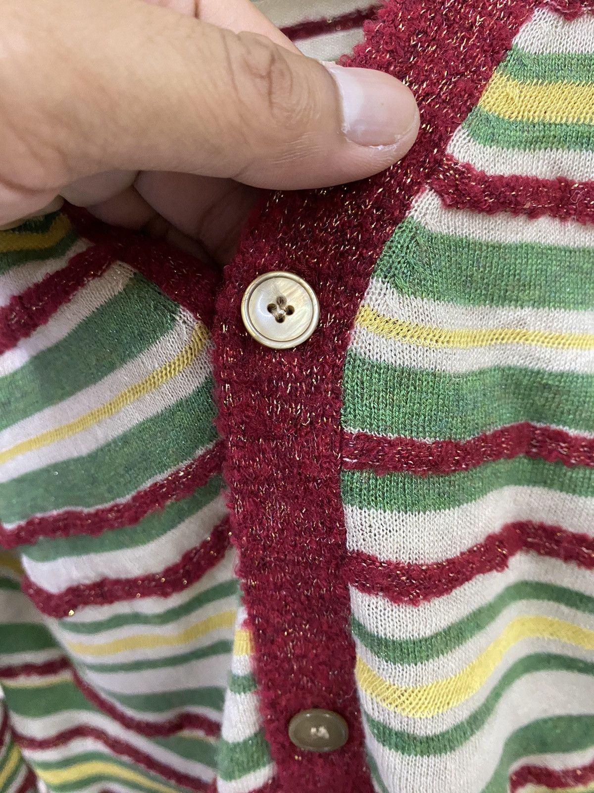 Issey Miyake Vtg Frapbois Sweater Cardigan Stripe Size M / US 6-8 / IT 42-44 - 7 Thumbnail