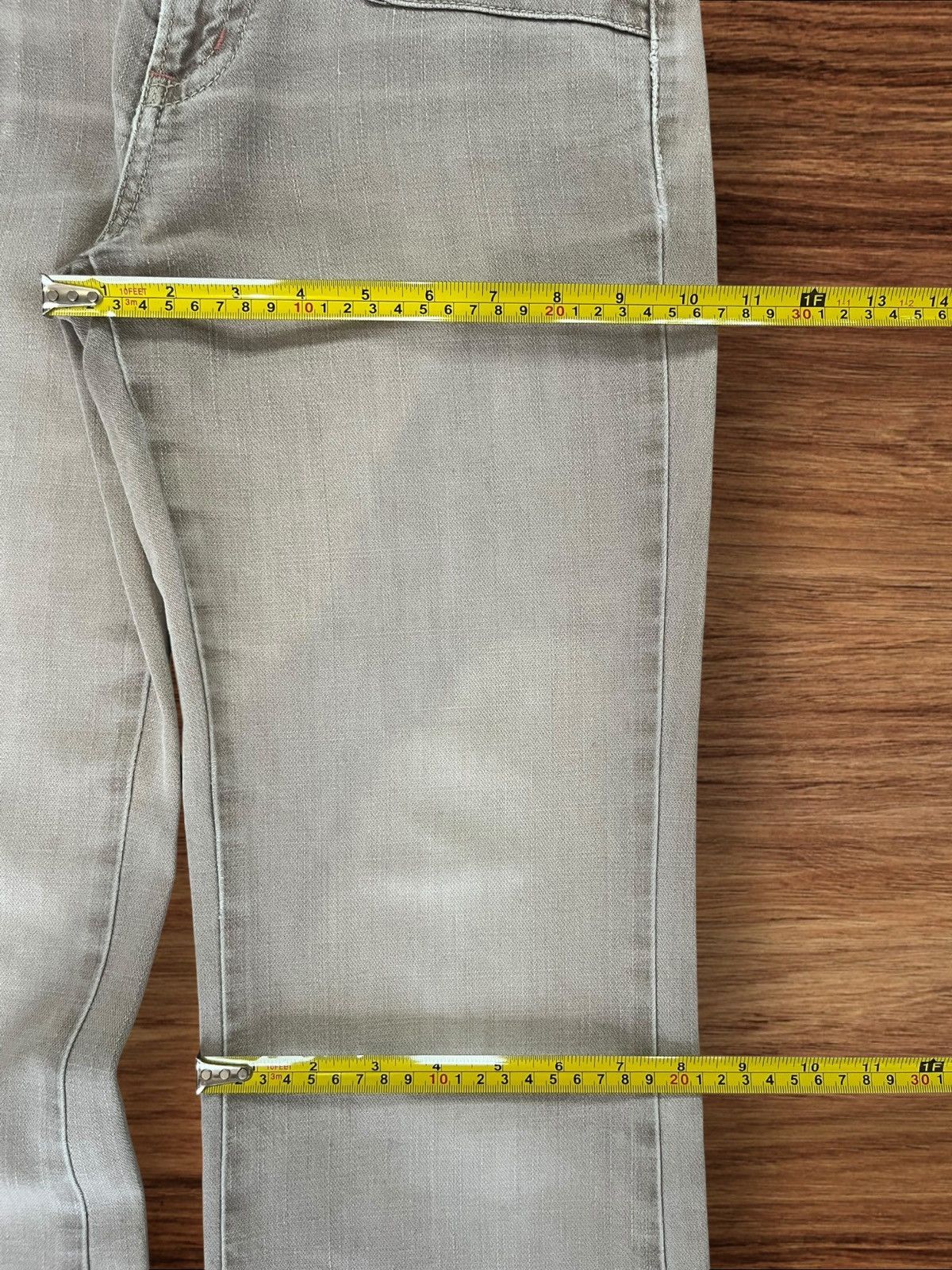 Edwin × Japanese Brand × Le Grande Bleu (L.G.B.) Vintage Japanese Brand Khaki Wash Mid Rise Wide Flare Jeans Size 28" / US 6 / IT 42 - 14 Thumbnail