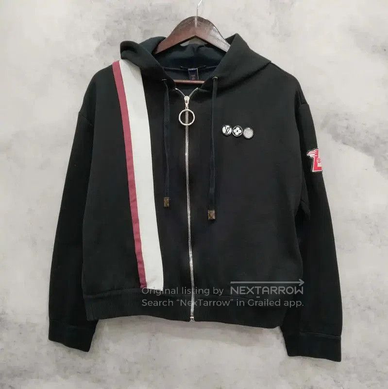 Louis Vuitton Louis Vuitton Black Cotton Long Sleeve Hoodie . Size L / US 10 / IT 46 - 1 Thumbnail
