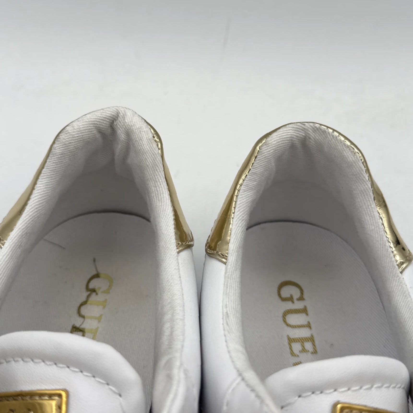 Guess GUESS Women's Loven Casual Lace-Up Sneakers, White, Size 9M Gold Rhinestones - Casual Sneakers Women 9M White Rhinestones GUESS Loven Size US 9 / IT 39 - 3 Thumbnail