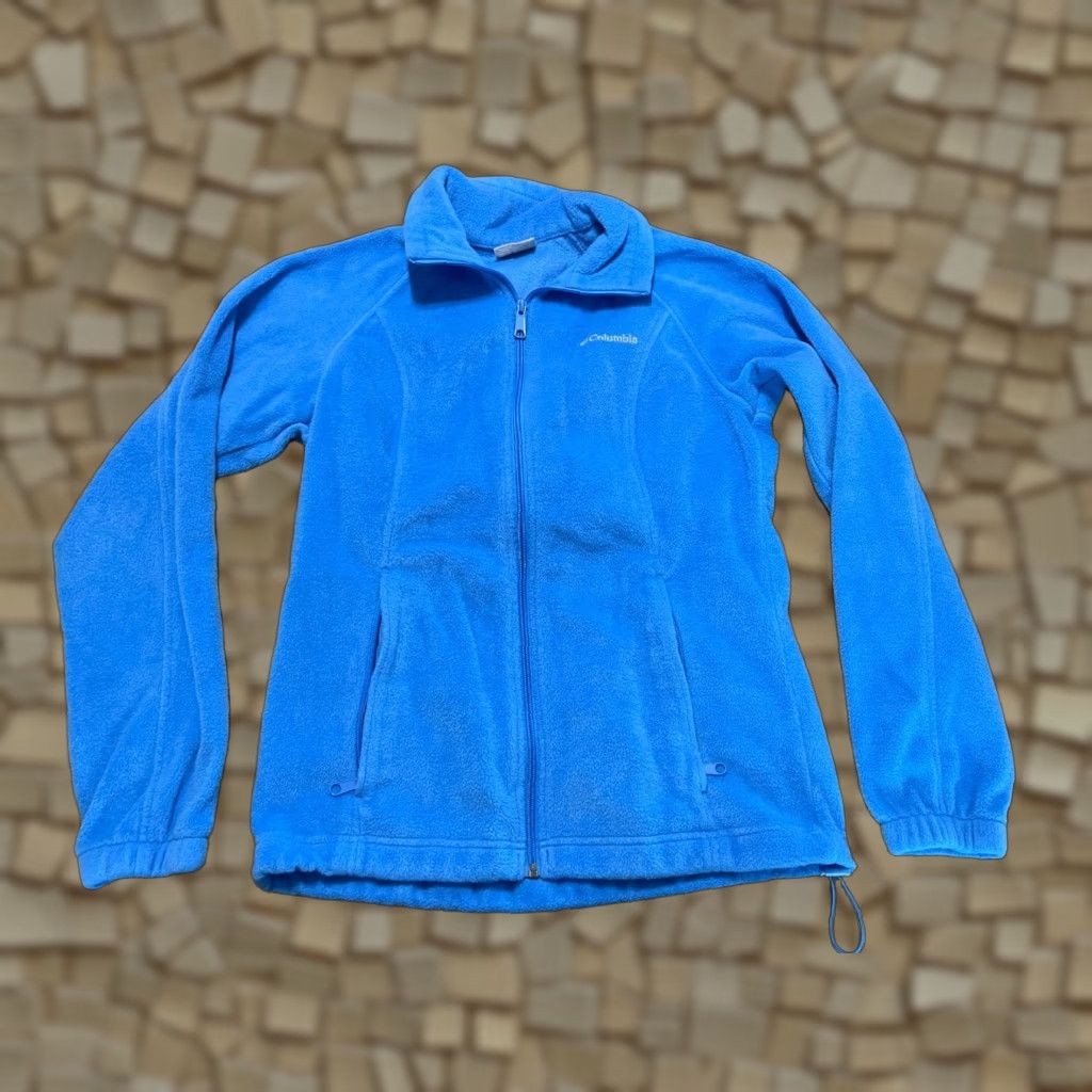 Vintage Columbia Sweater Women’s Size S Blue Full Zip Fleece Pockets Size S / US 4 / IT 40 - 1 Thumbnail