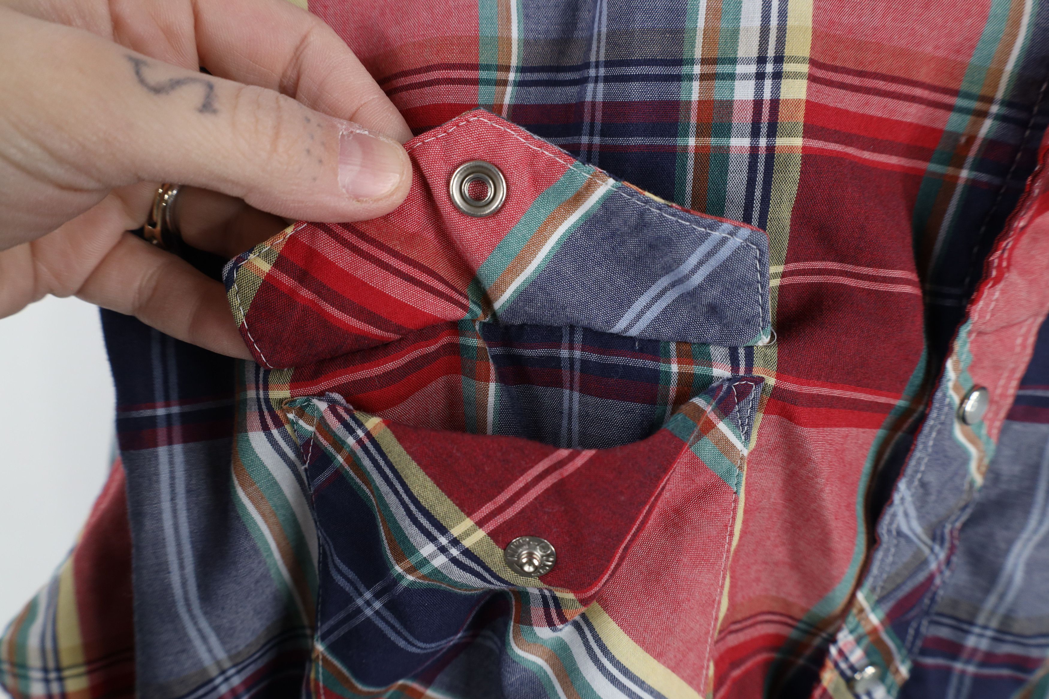 Vintage × Wrangler Vintage 90s Wrangler Needle Western Cowboy Button Shirt Size US XL / EU 56 / 4 - 6 Thumbnail