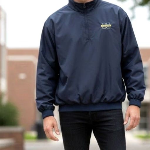Vintage Affinity Michigan Wolverines Windbreaker Pullover Navy Blue Jacket Pullover Windbreaker Men L Navy Size US L / EU 52-54 / 3 - 2 Thumbnail