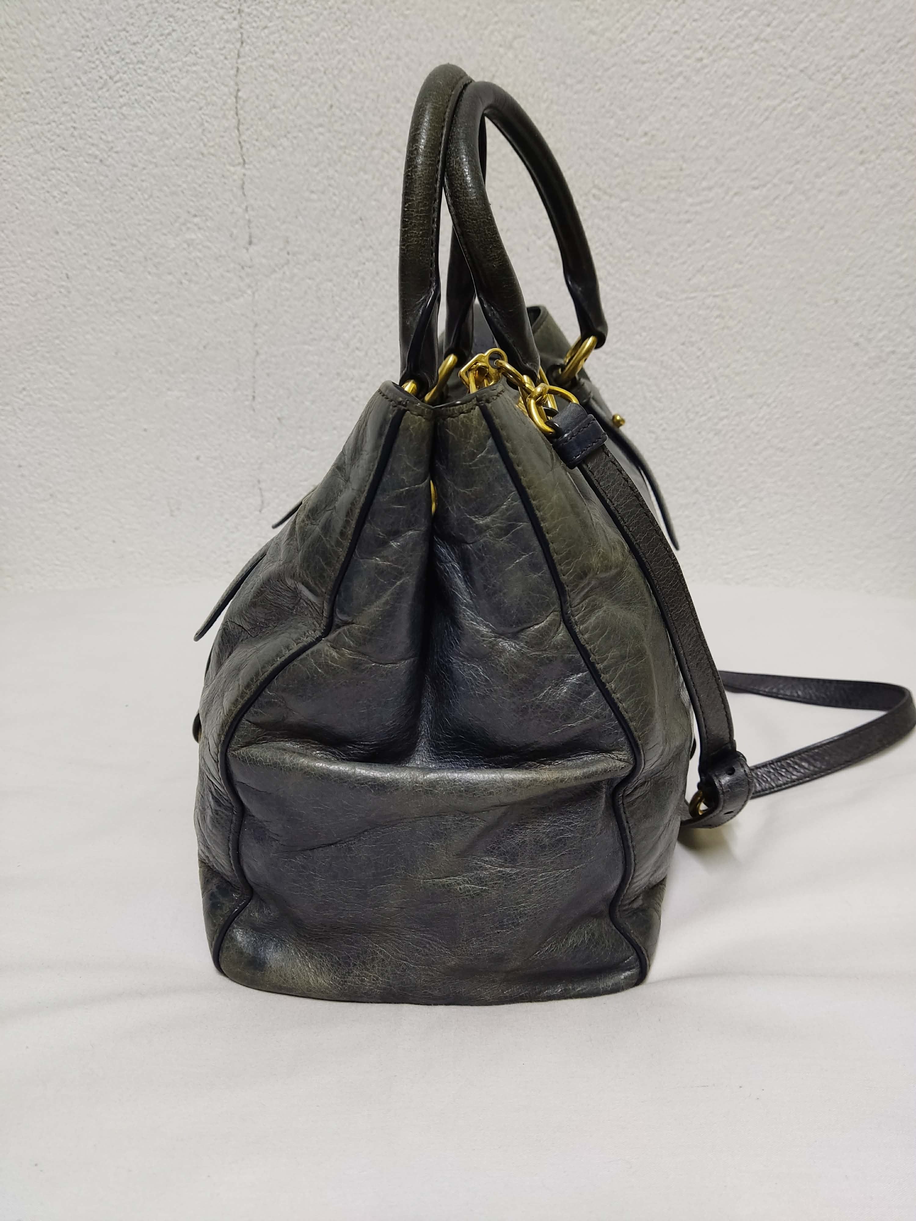 Miu Miu Authentic MIU MIU Vitello Lux Leather Handbag / Tote Bag Size ONE SIZE - 7 Thumbnail