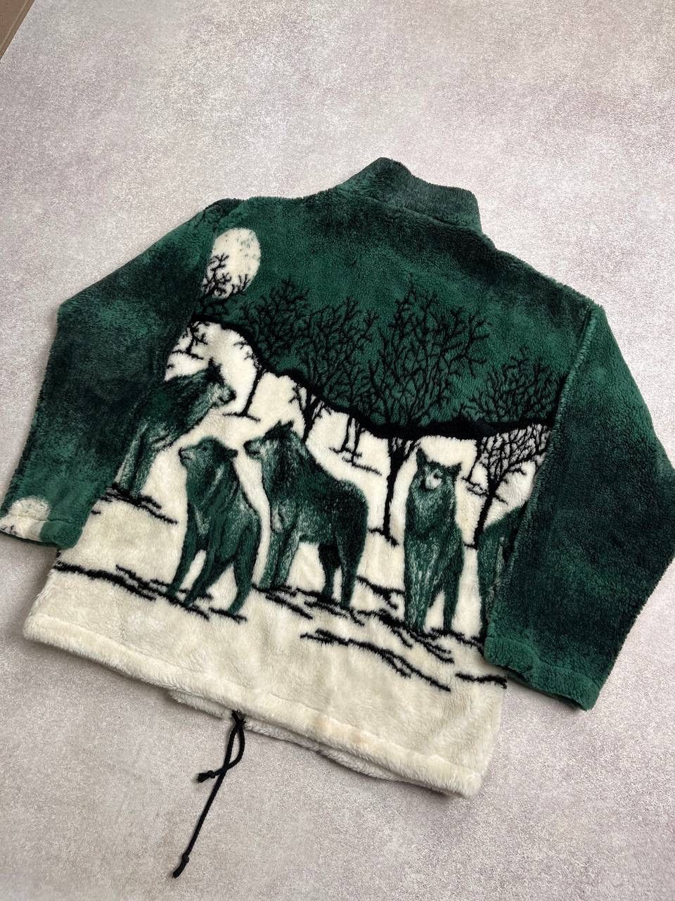 Other Vintage Wolf Allowerprint Fleece Sherpa Jaclet XS Size US XS / EU 42 / 0 - 3 Thumbnail