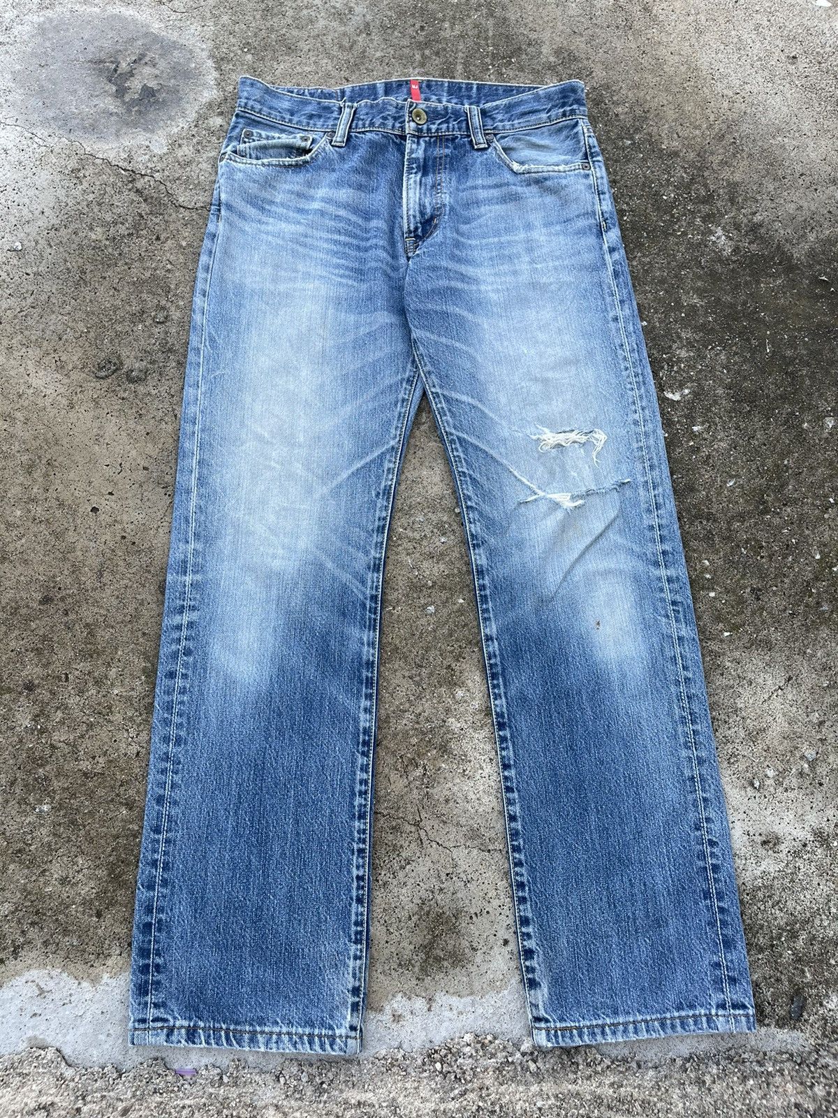 Japanese Brand × Uniqlo 🔥Japanese Brand Uniqlo Distressed Denim W32🔥 Size US 32 / EU 48 - 3 Thumbnail