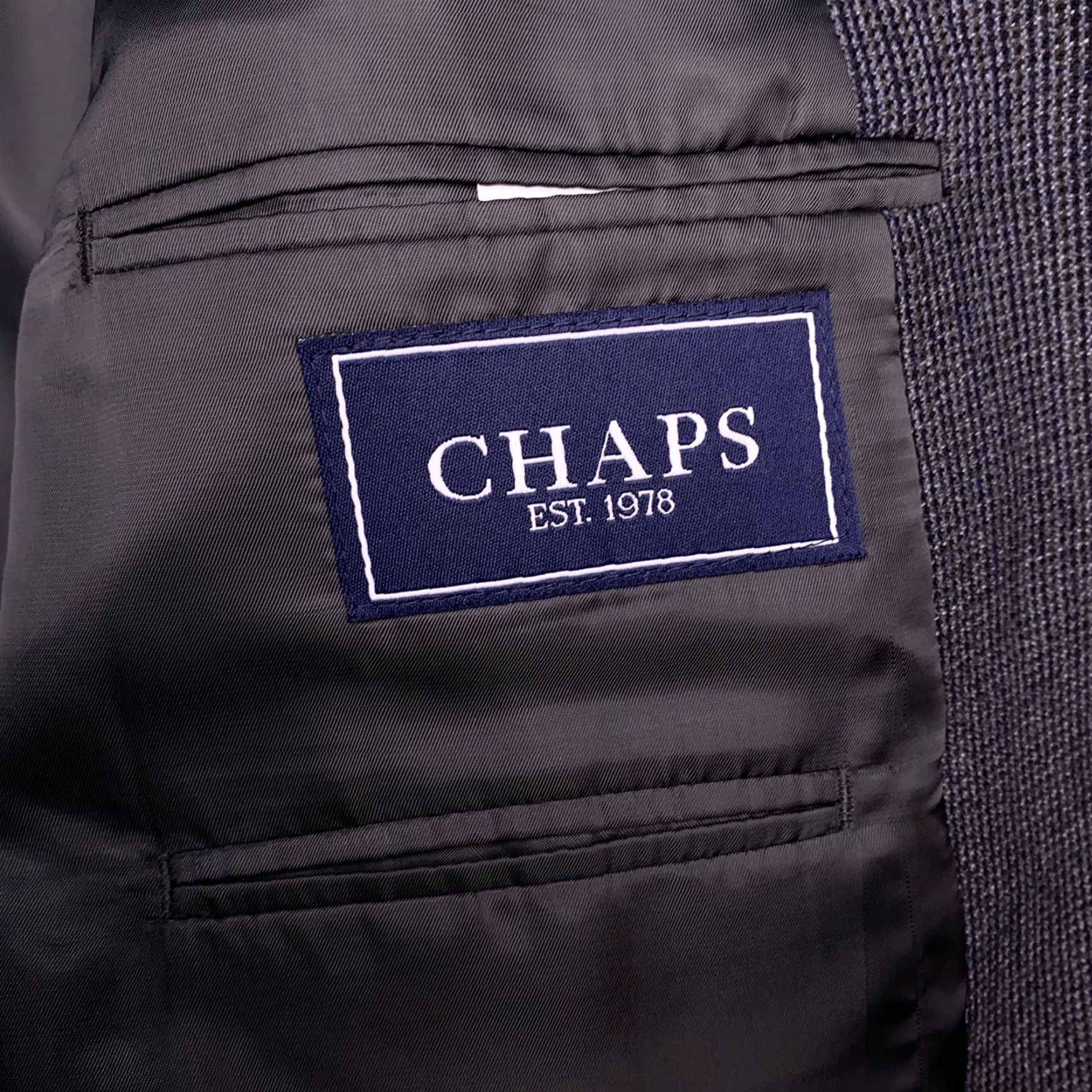 Chaps Chaps Sport Coat Mens 48R Blue Plaid Blazer Wool Size 48R - 5 Thumbnail