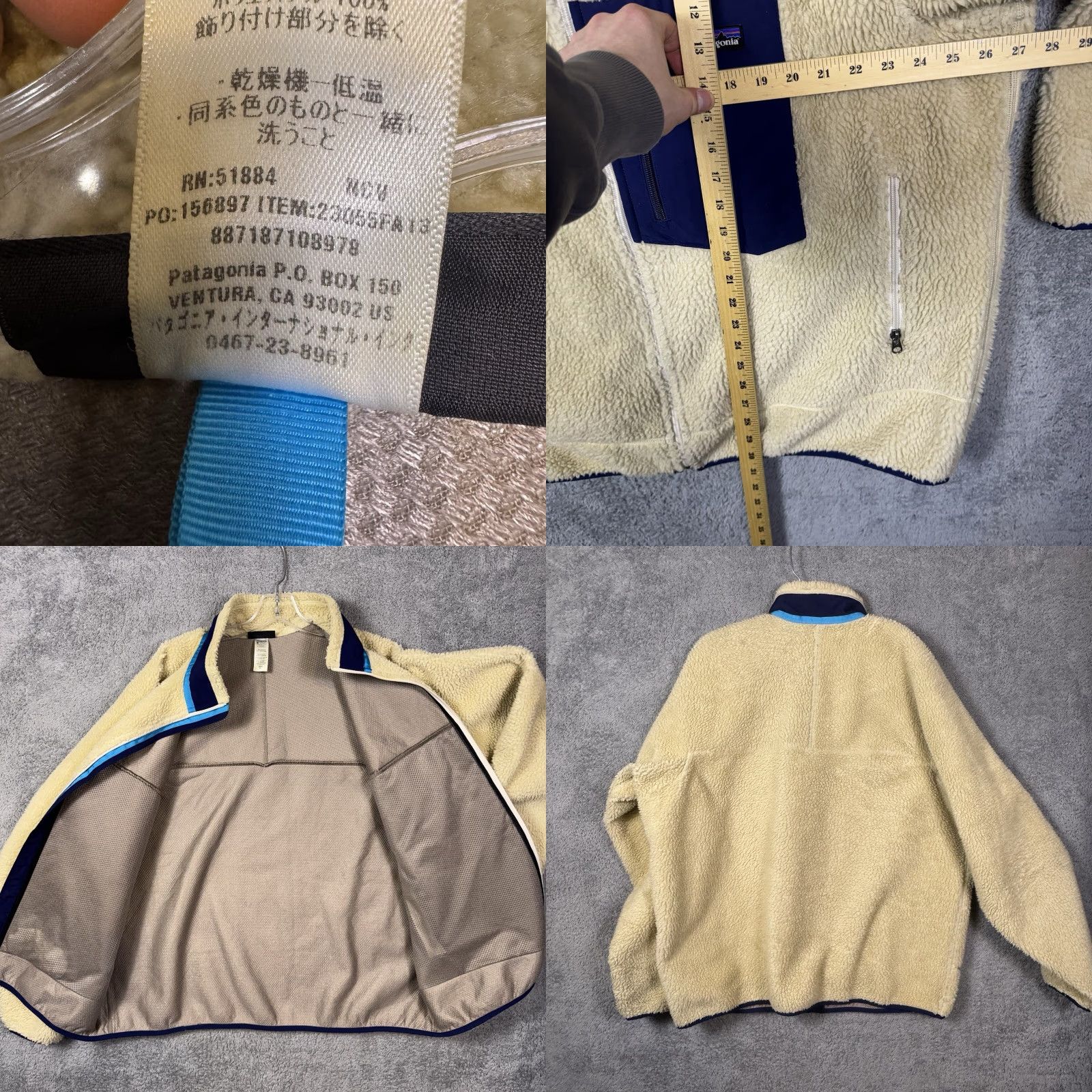 Patagonia Patagonia Jacket Mens 2XL Retro-X Full Zip Fleece Beige Solid Stand-Up Collar Jacket Style Regular Size US XXL / EU 58 / 5 - 8 Thumbnail