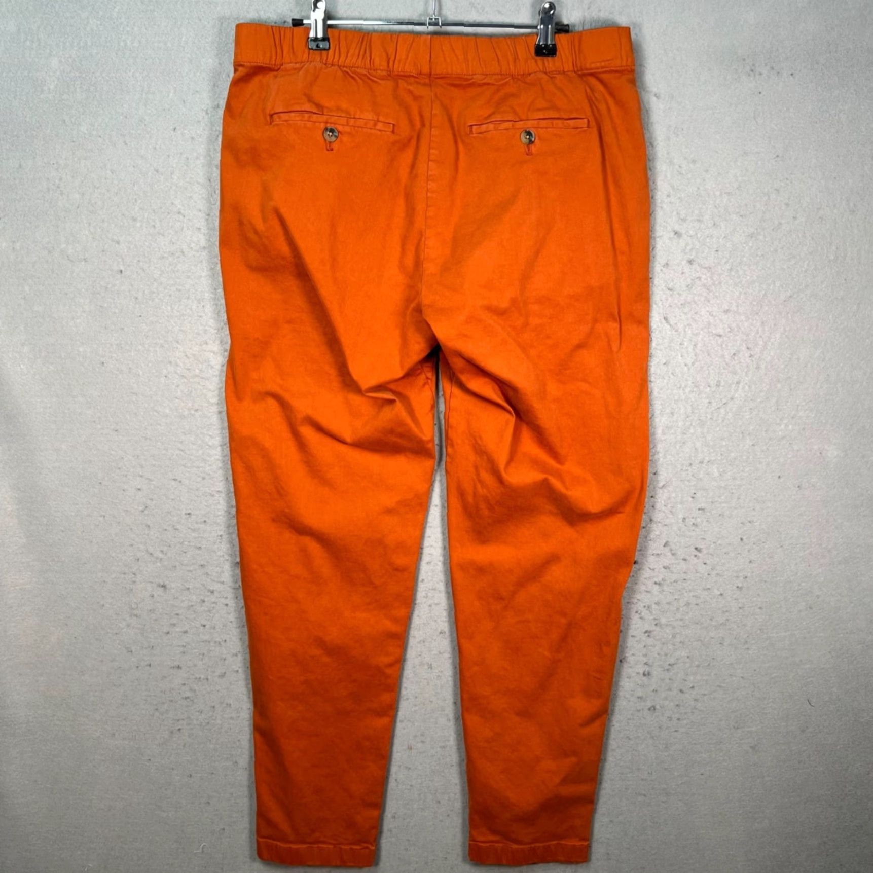 Bonobos Bonobos Mens Regular Chino Pants Orange Stretch Tapered Leg Front Flat Front Pockets 29in Inseam Men’s Size 33 W M Size US 31 - 2 Thumbnail