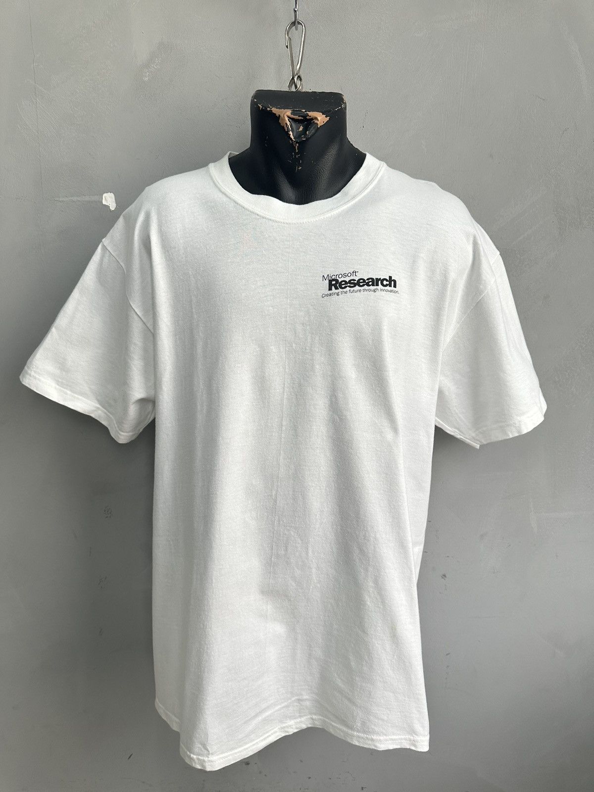Hanes Vintage Microsoft T-Shirt 90s White Rare USA Google Size US L / EU 52-54 / 3 - 2 Thumbnail