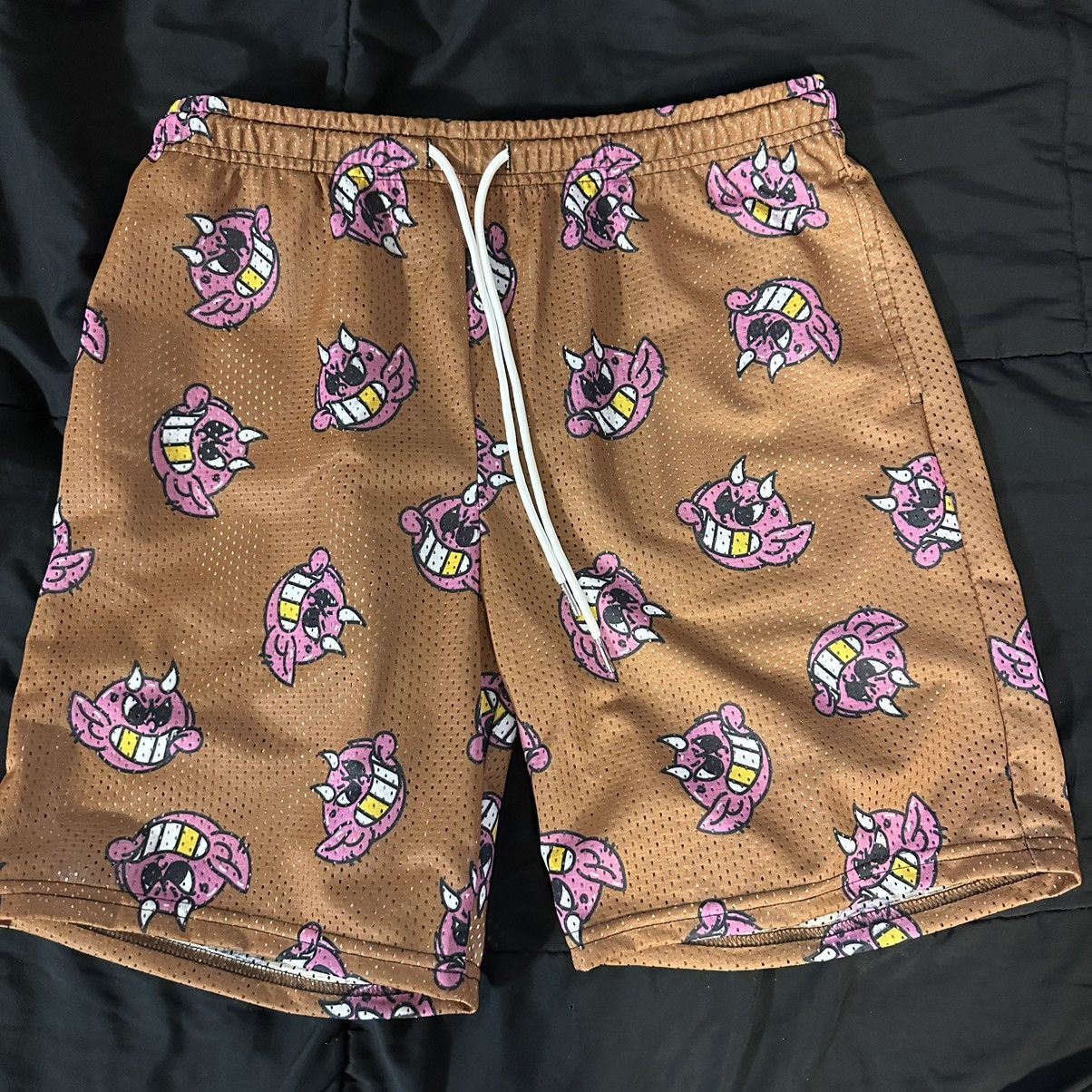 Ransom Clothing Ransom Shorts All Over Devil Print (Brown) Size US 32 / EU 48 - 1 Thumbnail
