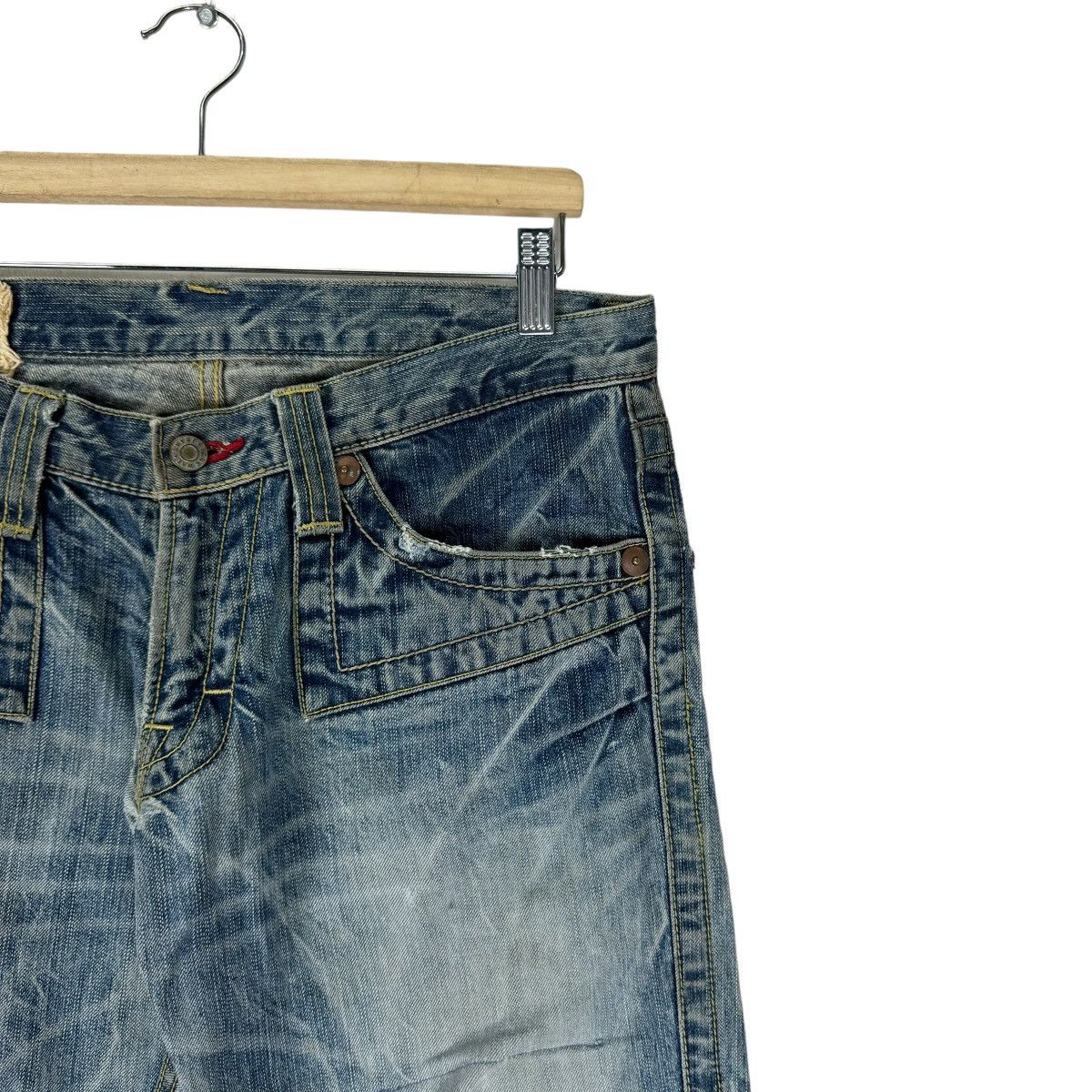 Japanese Brand ❄️BLUE WAY JAPAN FLARE DENIM JEANS PANTS Size US 32 / EU 48 - 6 Thumbnail