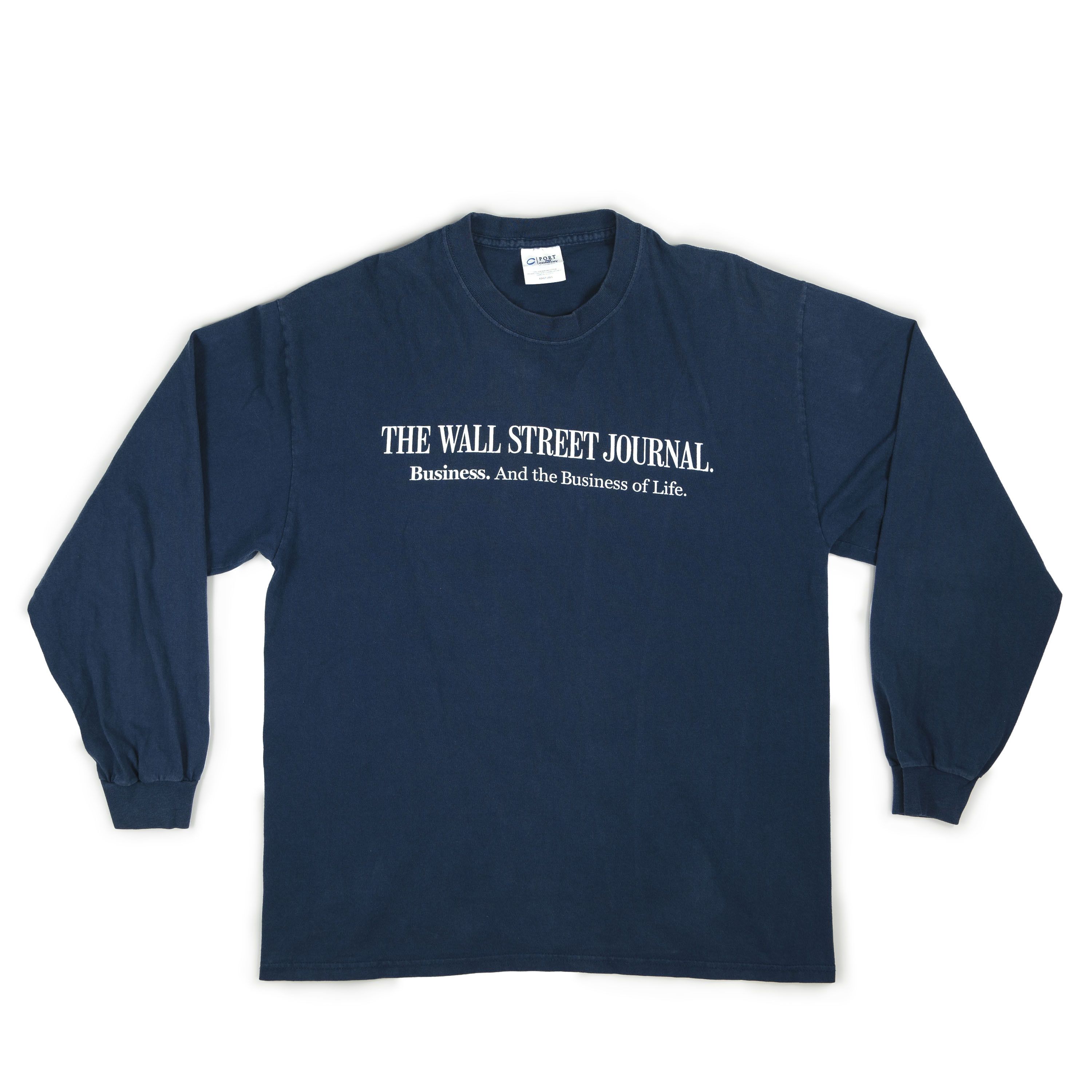 Vintage Vintage 1990's The Wall Street Journal Long Sleeve Tee Shirt Size US L / EU 52-54 / 3 - 1 Thumbnail