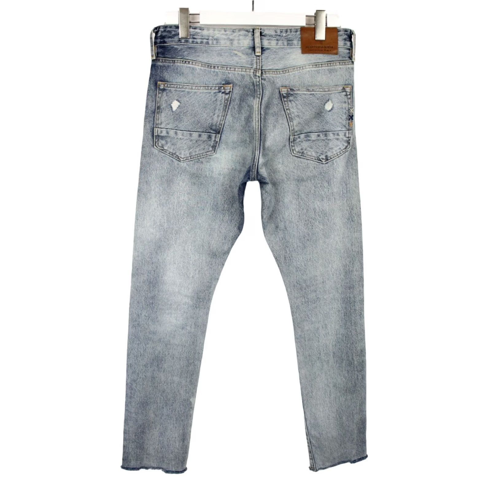 Scotch & Soda SCOTCH & SODA Ralston Jeans Men's W30/L32 Regular Slim Distress Button Fly Blue Denim Casual Jeans Mens Size US 30 / EU 46 - 2 Thumbnail
