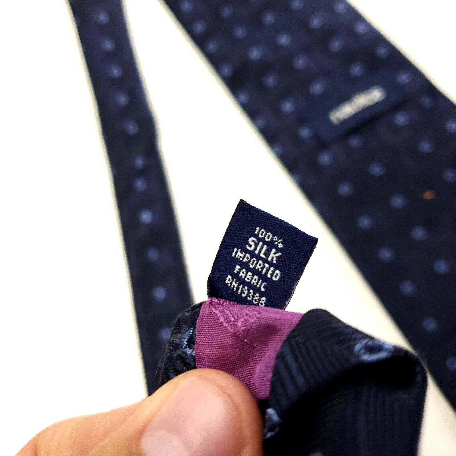 Nautica Nautica Blue Woven Geometric Wide Silk Tie Size ONE SIZE - 5 Thumbnail