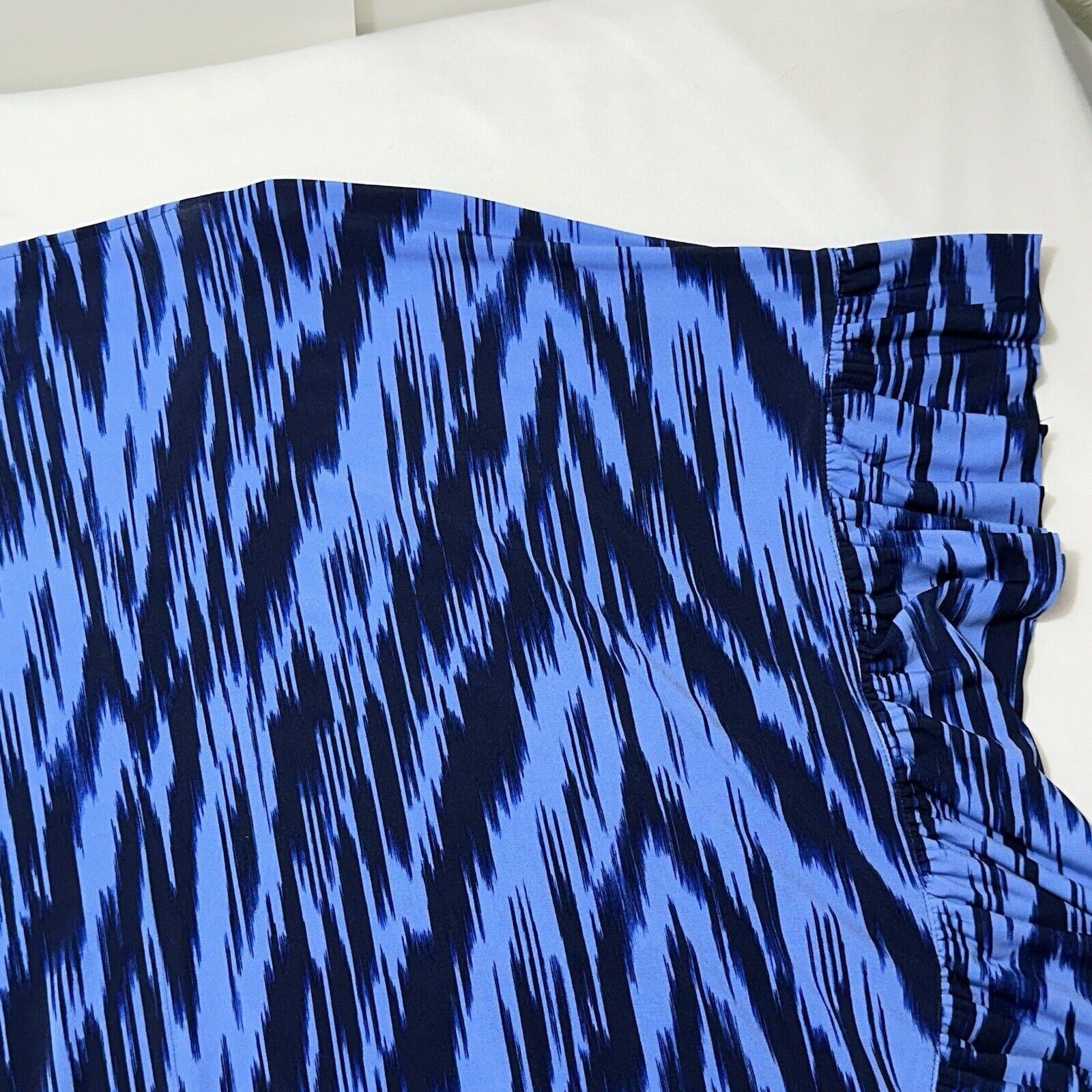 Michael Kors Michael Kors Large Blue V-Neck Blouse Kaftan Top Eyelet Size L / US 10 / IT 46 - 12 Thumbnail