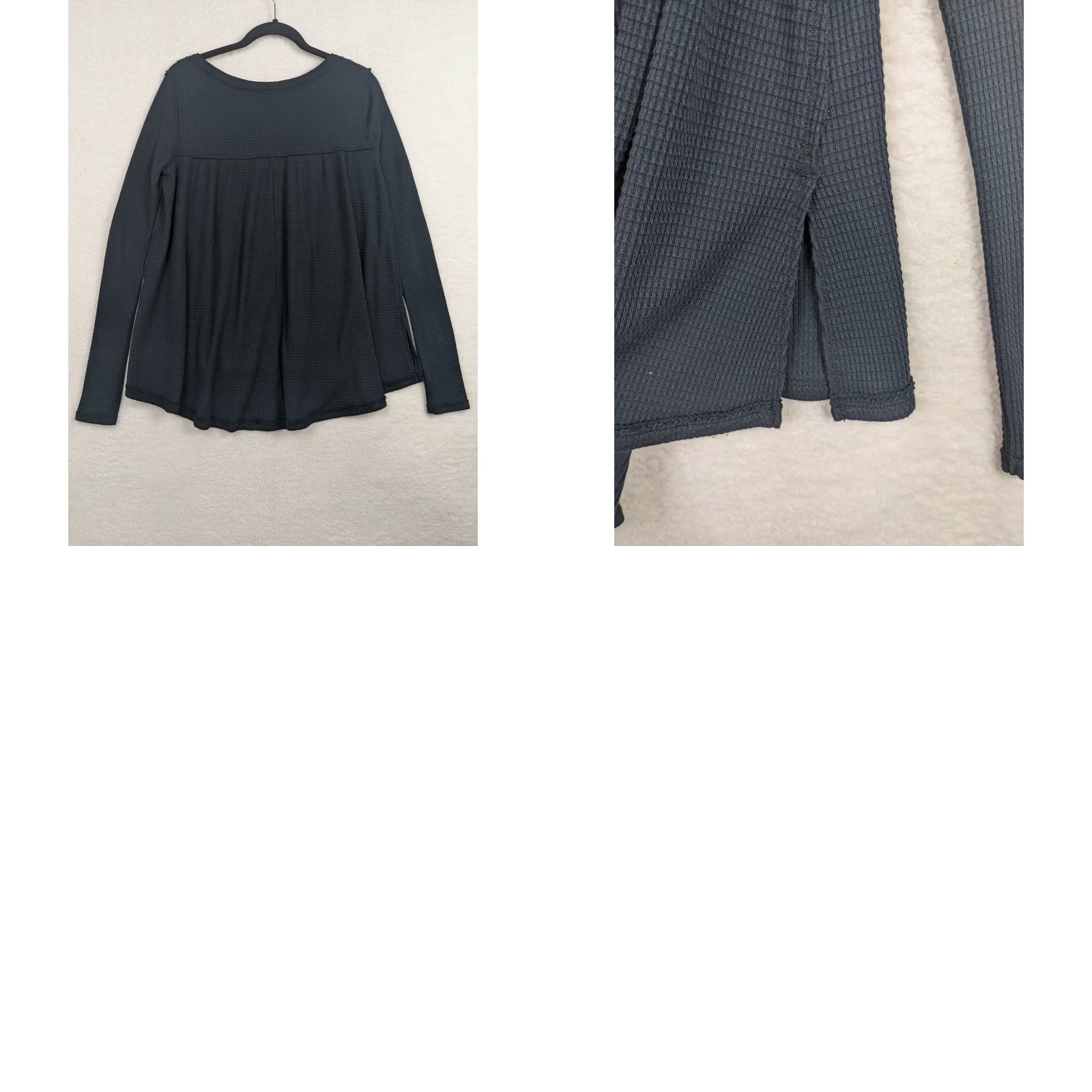 Vintage We The Free Women's Knit Top Navy Blue V-Neck Button-Down 1/2 Button XS Size XS / US 0-2 / IT 36-38 - 8 Thumbnail