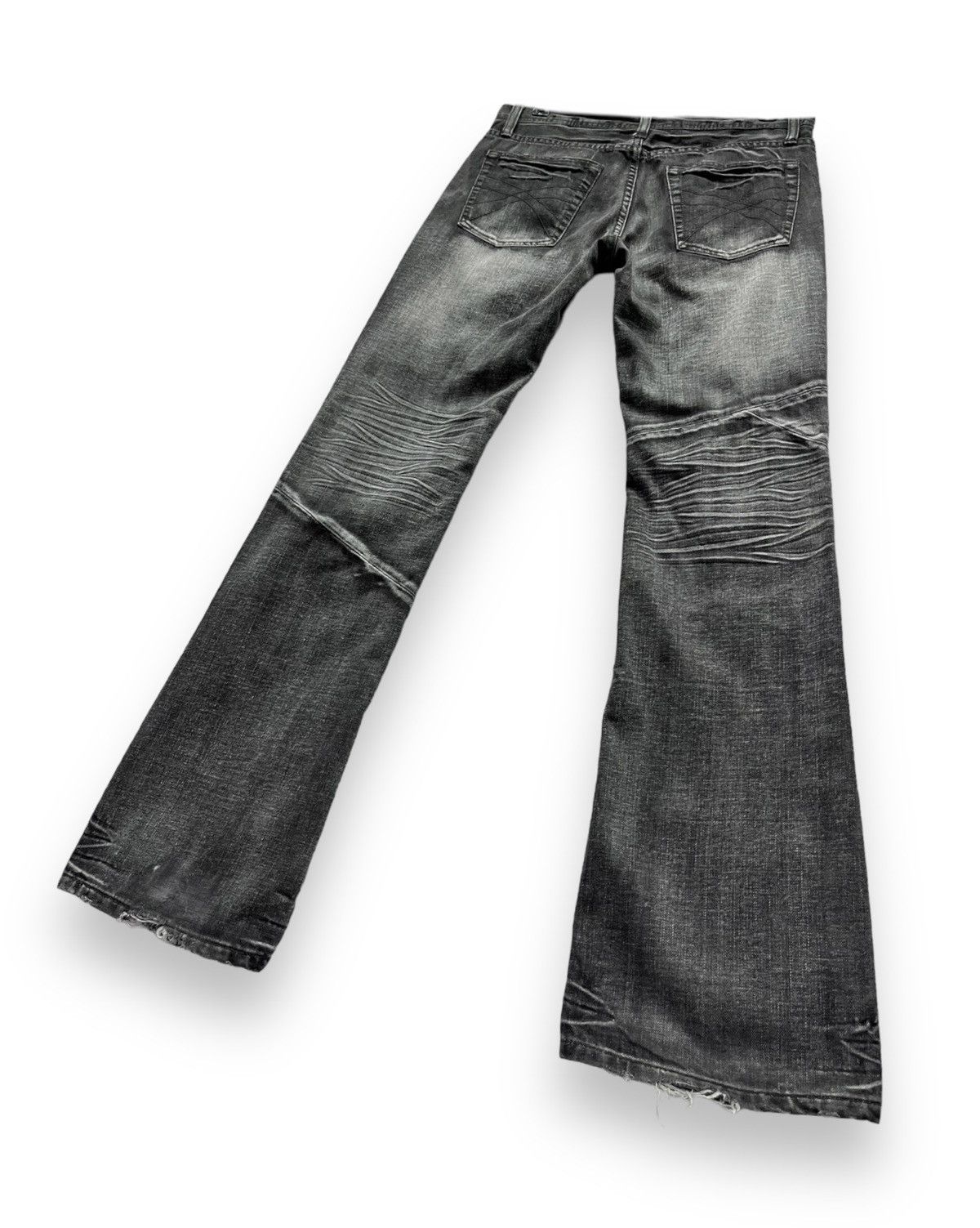 Pro Edge BLACK PUNK FLARE🔥Vintage EDGE X RUPERT Black Spliced Denim Size US 31 - 5 Thumbnail