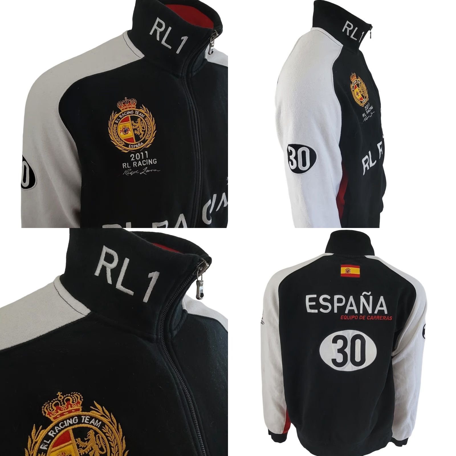 Polo Ralph Lauren VINTAGE Polo Ralph Lauren RL Racing Tracksuit Top Jacket XL Spain Multicoloured Racing/Activewear Mens Track Jacket Size US XL / EU 56 / 4 - 8 Thumbnail