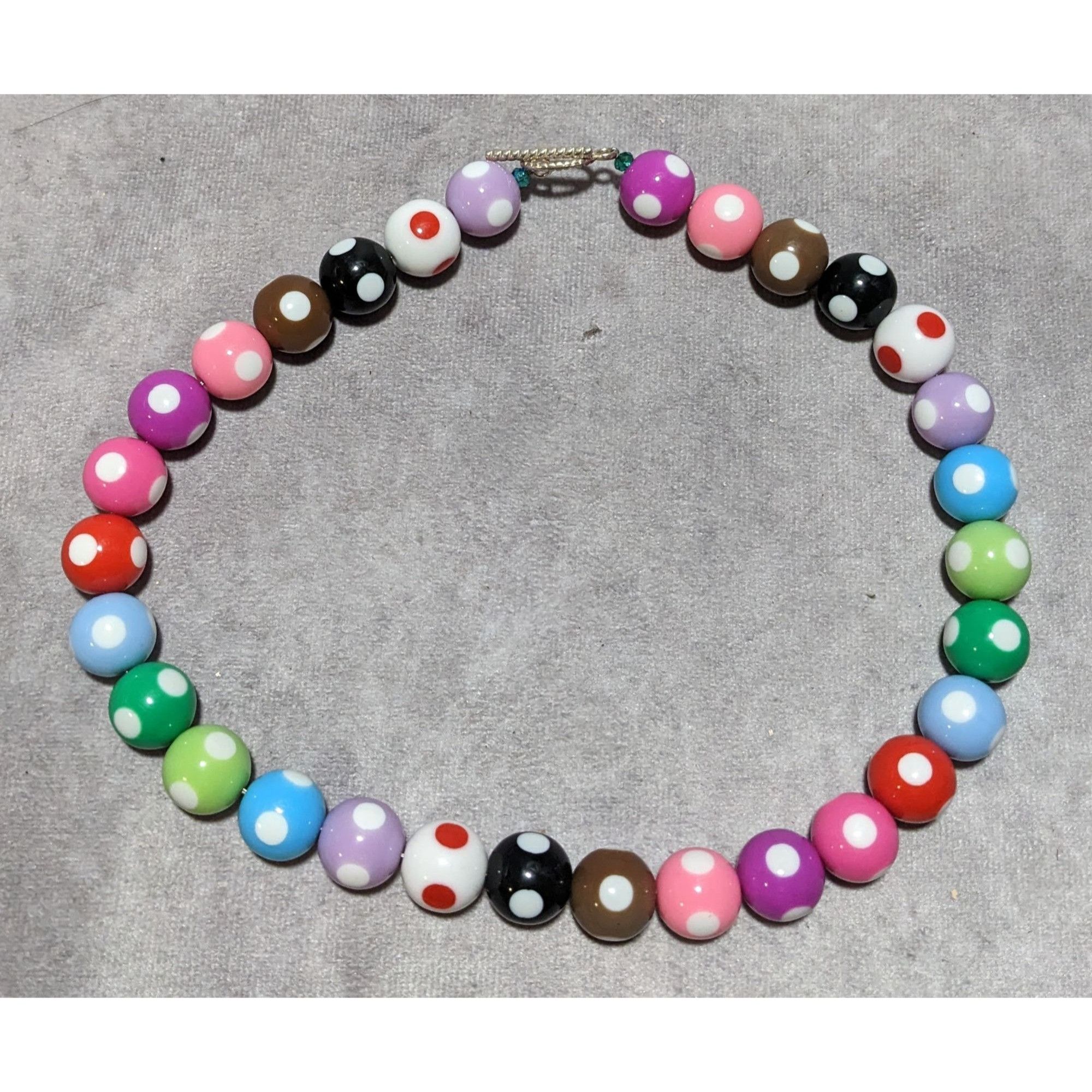 Other Rainbow Polka Dot Bubble Gum Bead Necklace Size ONE SIZE - 7 Thumbnail