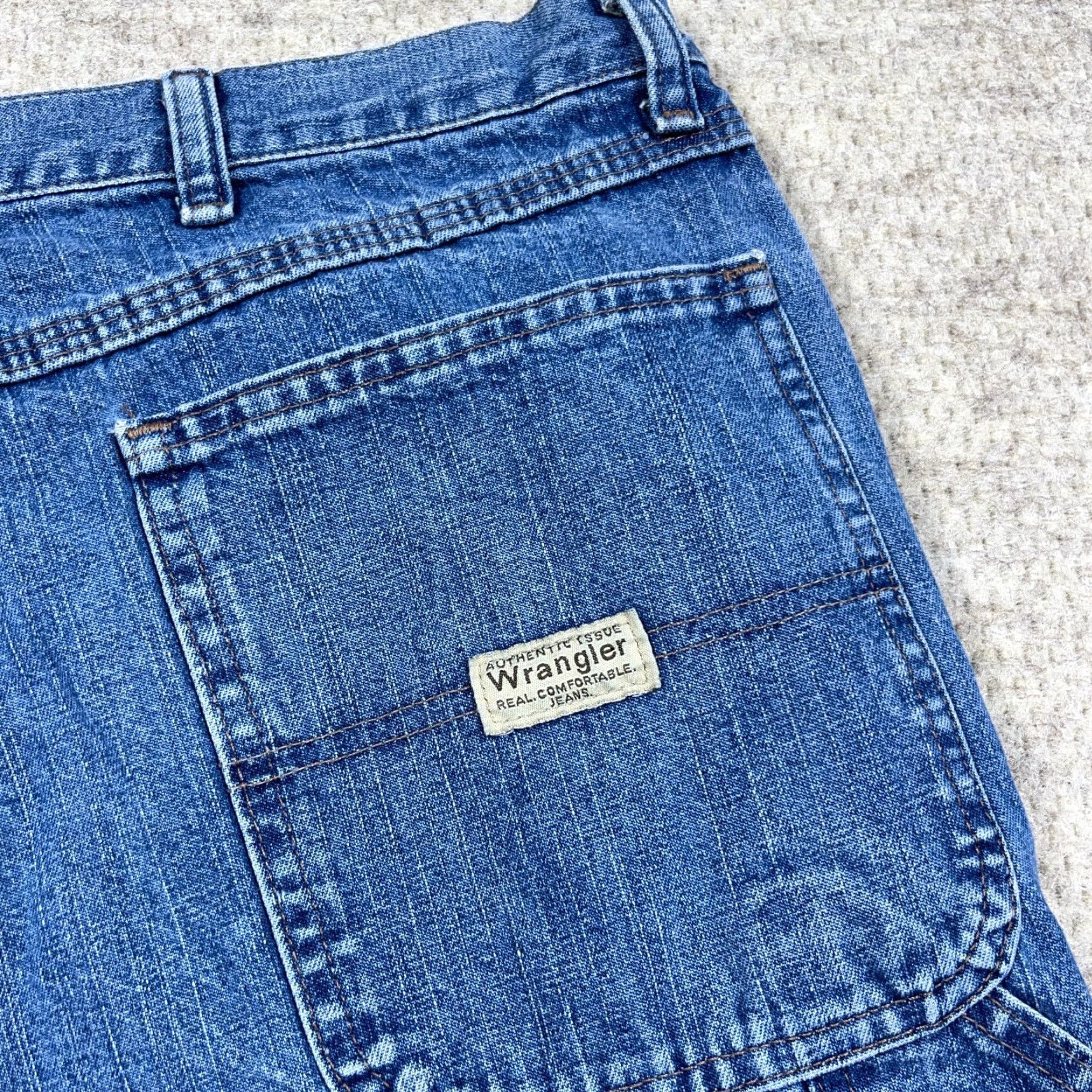 Wrangler VINTAGE Wrangler Jeans Men 40x32 Baggy Denim Straight 5-Pocket Relaxed Blue 90s Grunge Workwear Size US 40 / EU 56 - 5 Thumbnail