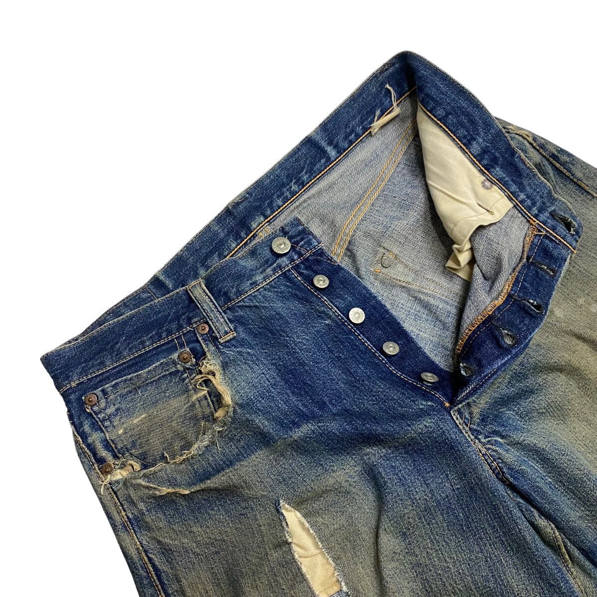 Sugar Cane Sugar Canes selvedge distressed denim homeless Size US 33 - 4 Thumbnail