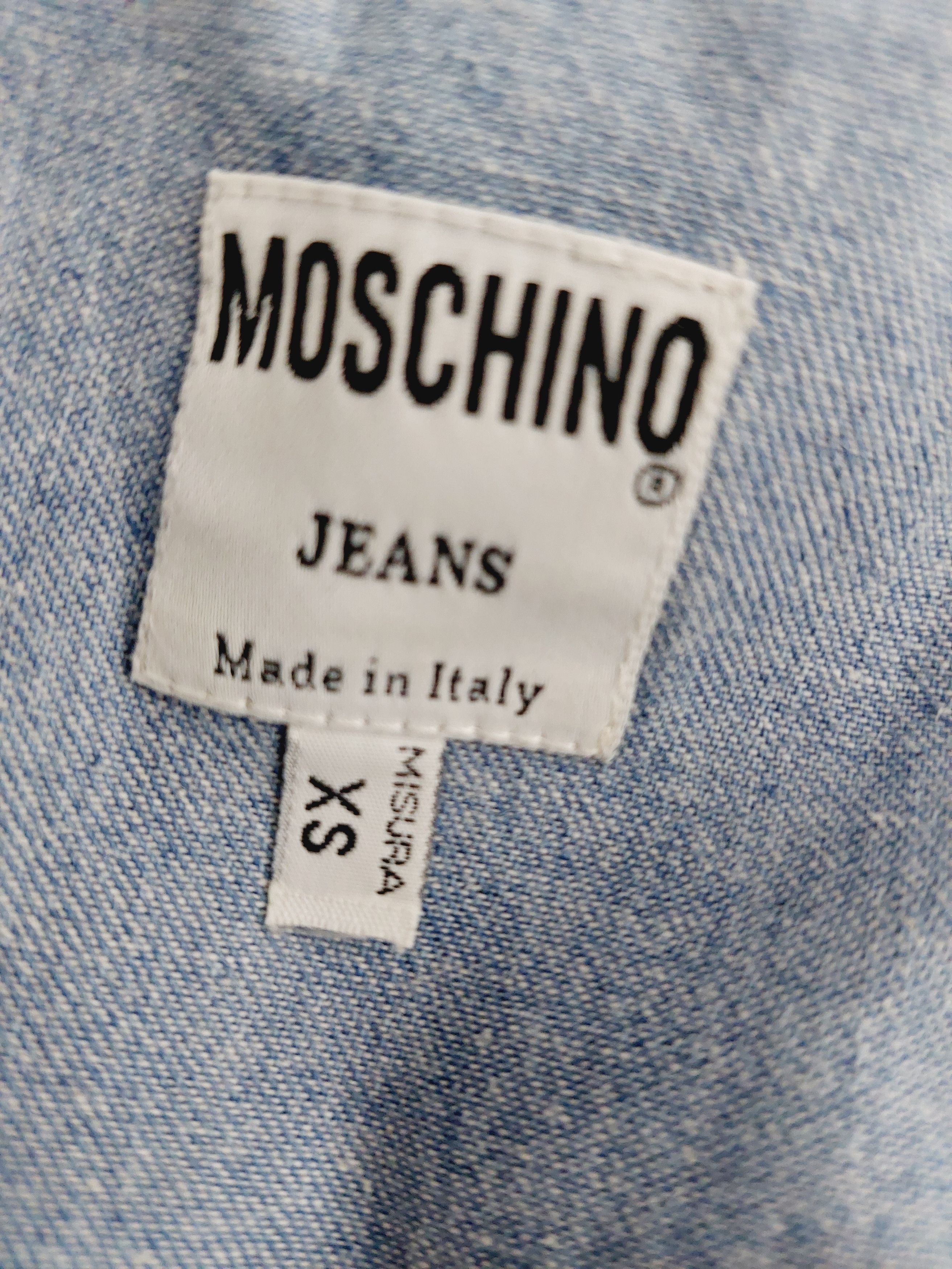 Moschino Moschino Jeans Patchwork Jeans Denim Ruffled Tartan Shirt Size US XS / EU 42 / 0 - 17 Thumbnail